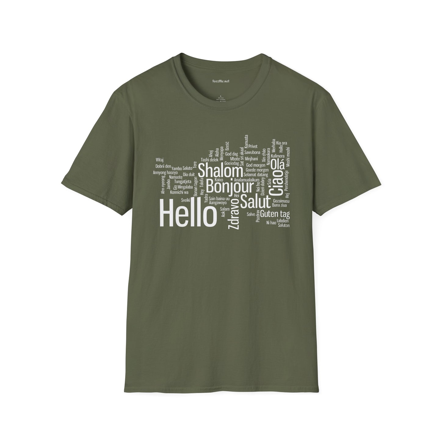 Hello (Multilingual) Unisex Softstyle T-Shirt 100% Cotton