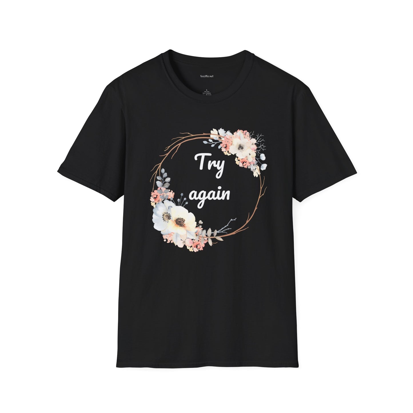 Try again - Unisex Softstyle T-Shirt 100% Cotton Graphic
