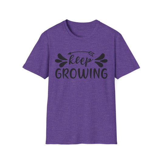 Keep Growing 03 Unisex Soft Style T-Shirt 100% Cotton Graphic