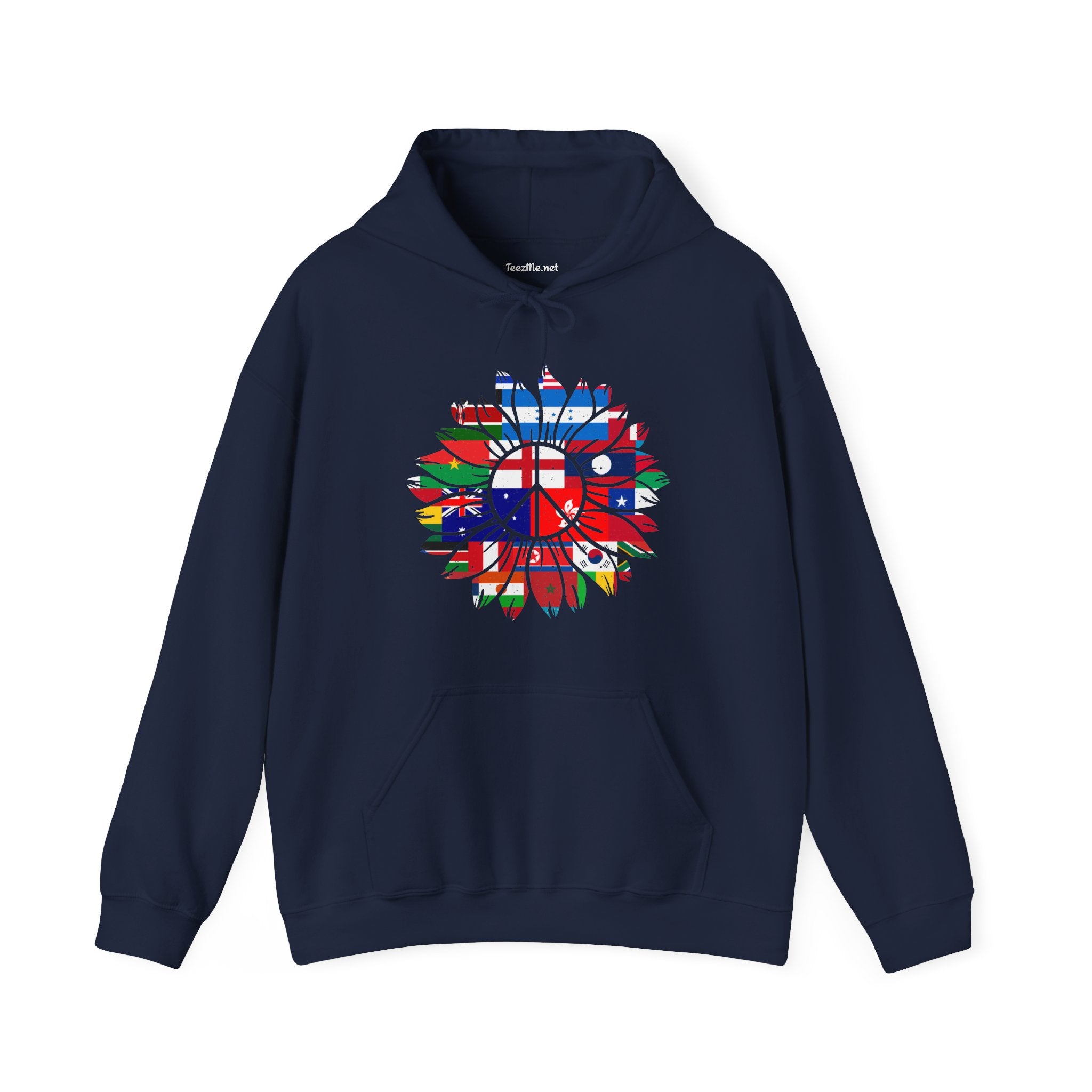 World Peace Flower Unisex Heavy Blend™ Hooded Sweatshirt
