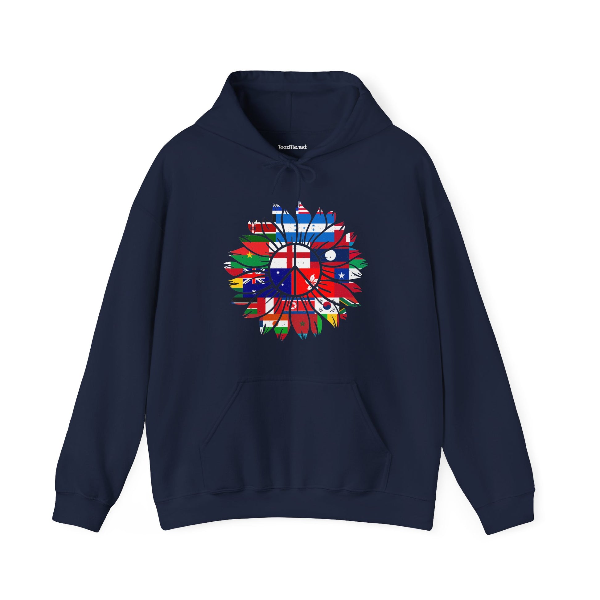 World Peace Flower Unisex Heavy Blend™ Hooded Sweatshirt