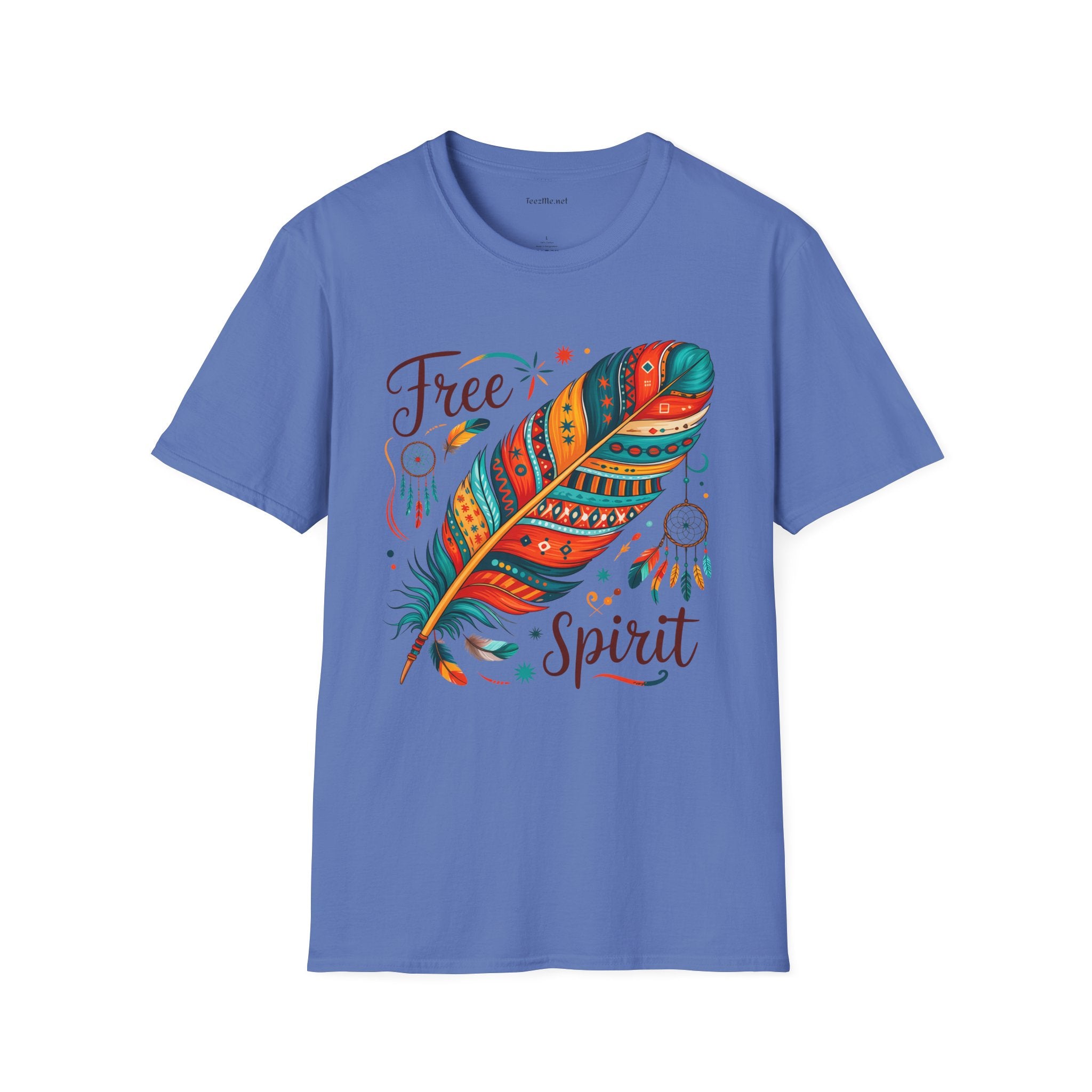 Free Spirit Boho Unisex Softstyle T-Shirt 100% Cotton Graphic