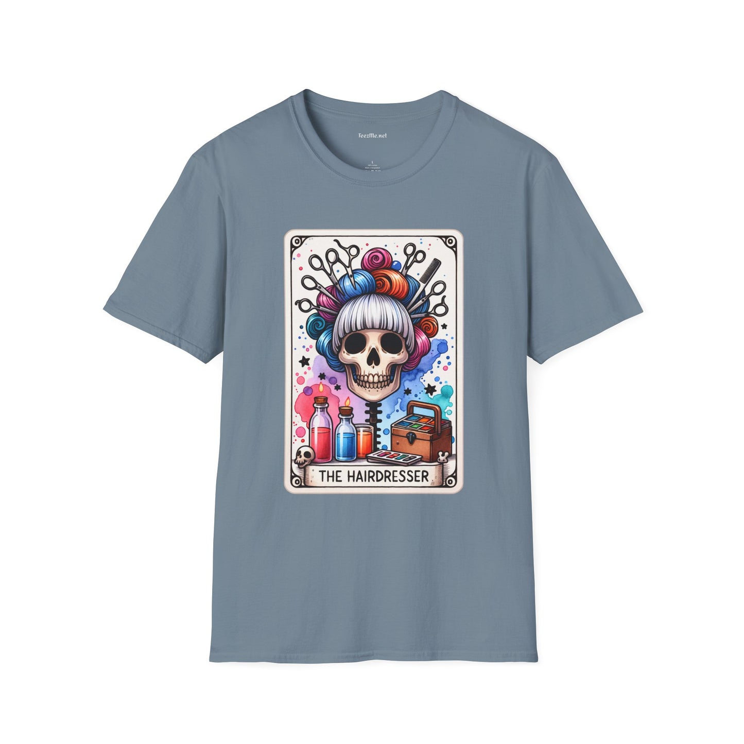 The Hairdresser Tarot Card Unisex Softstyle T-Shirt 100% Cotton Graphic