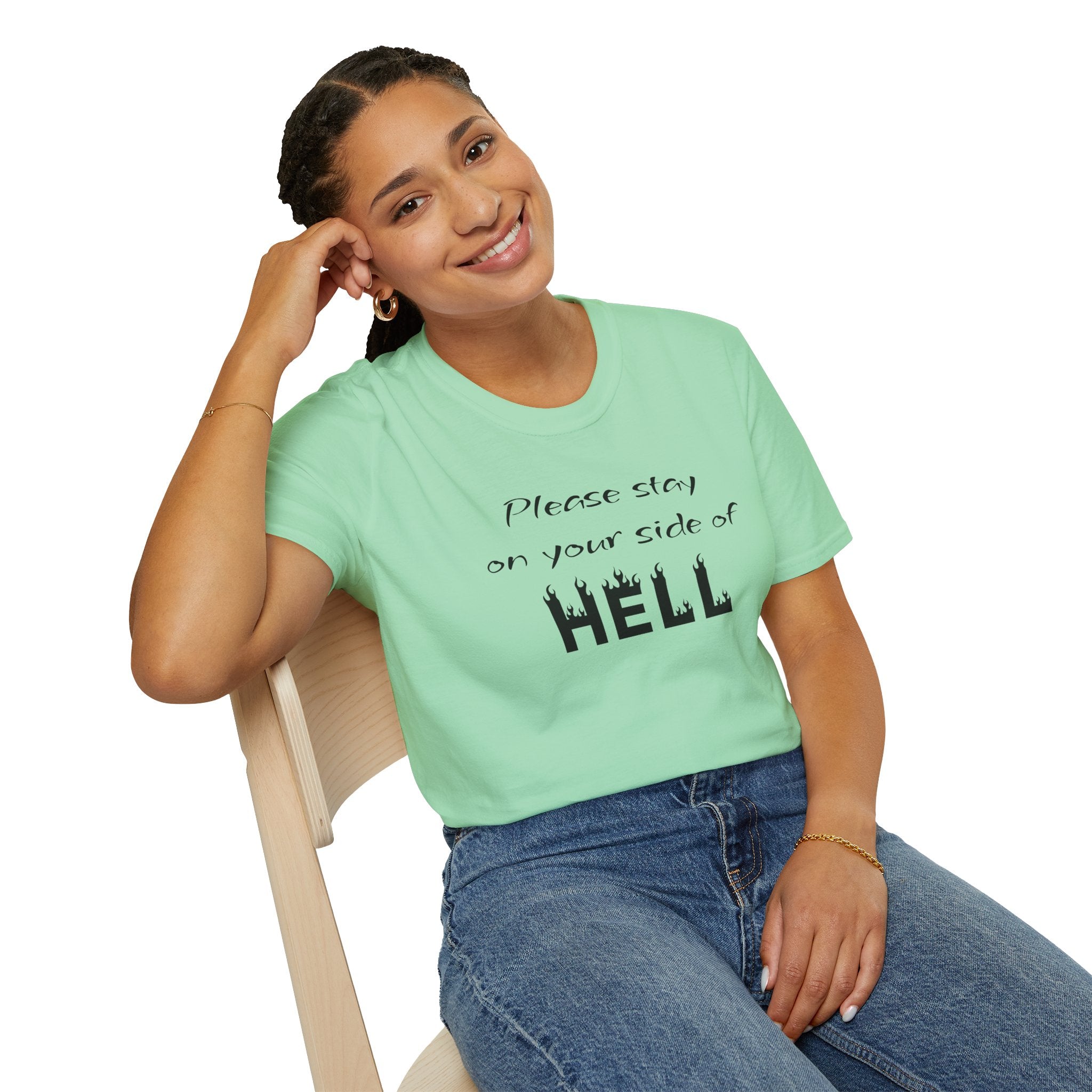 Your side of HELL  - Unisex Softstyle T-Shirt 100% Cotton Graphic