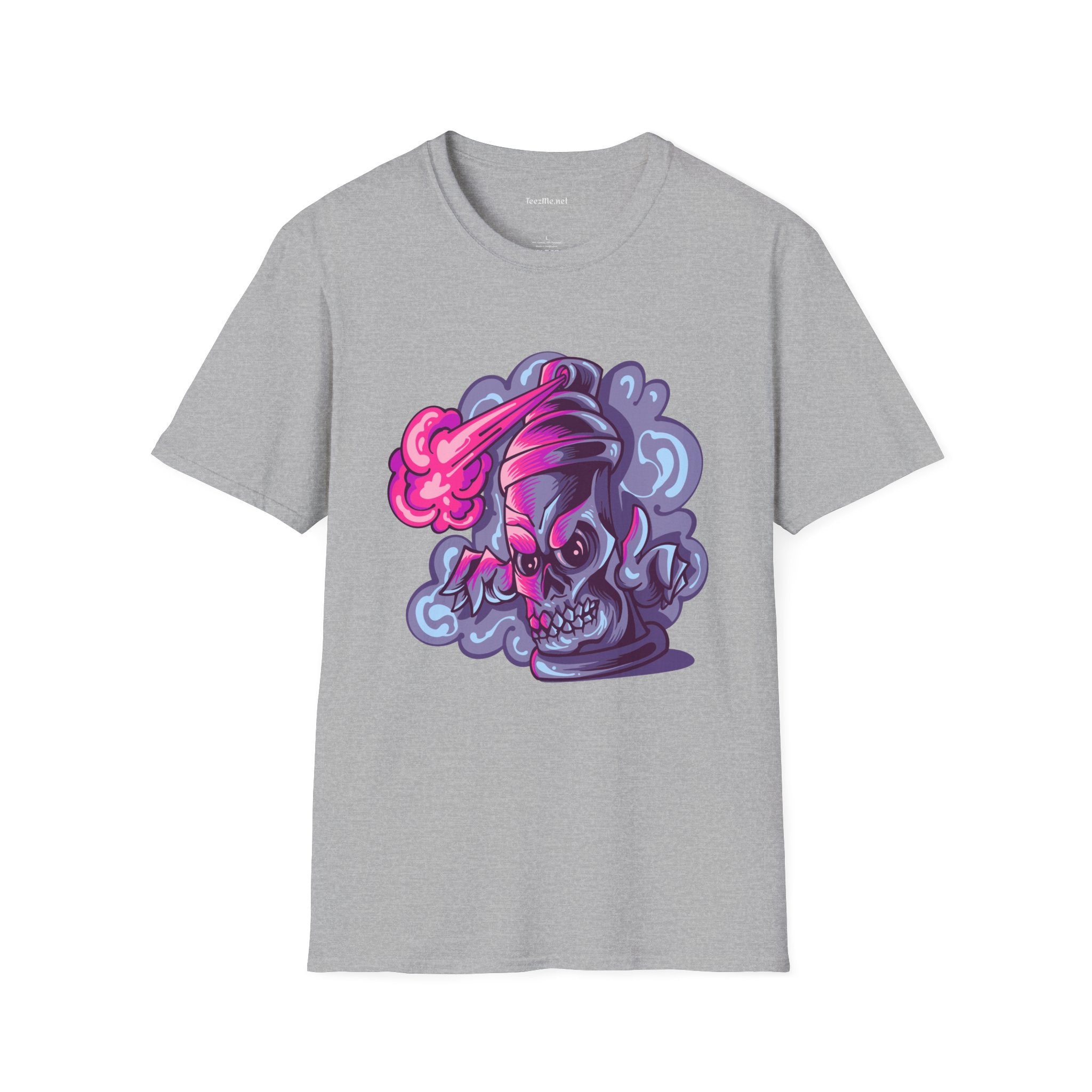 Skull Street Art Unisex Softstyle T-Shirt 100% Cotton