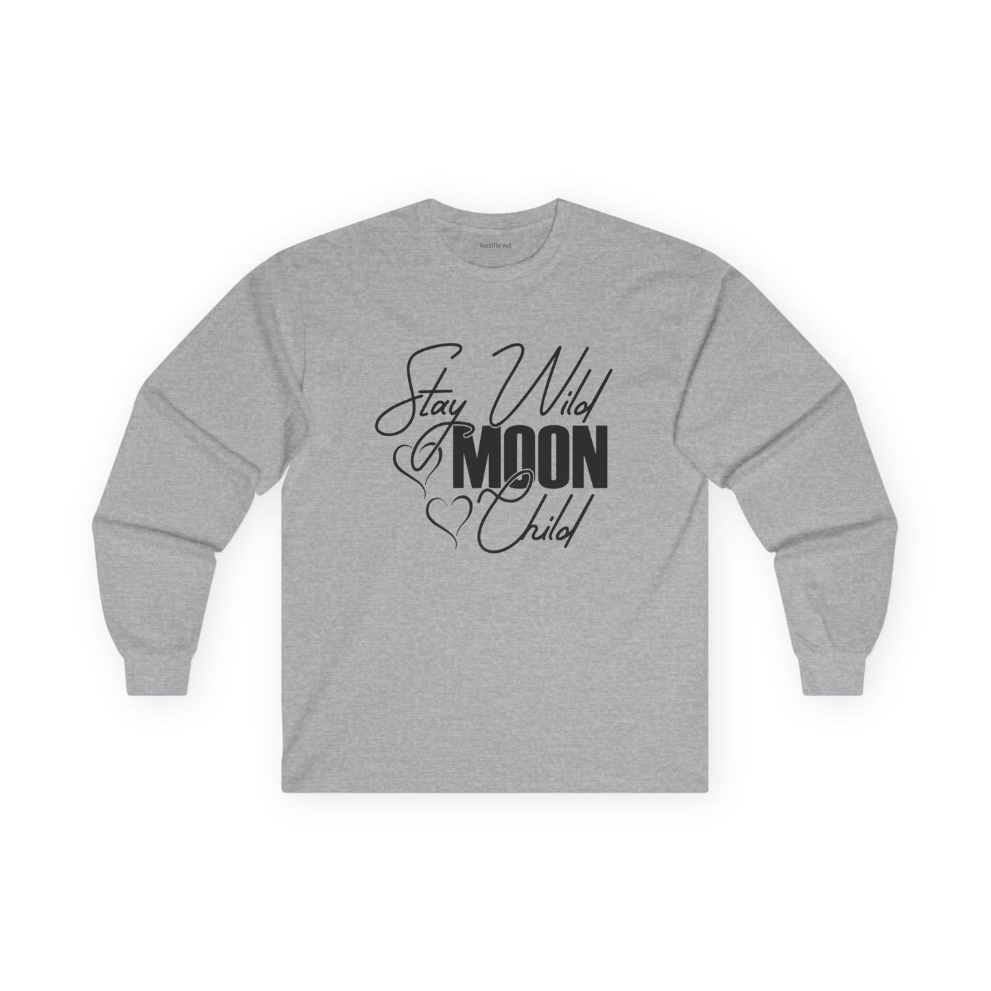 Stay Wild Moon Child with hearts Unisex Ultra Cotton Long Sleeve Tee
