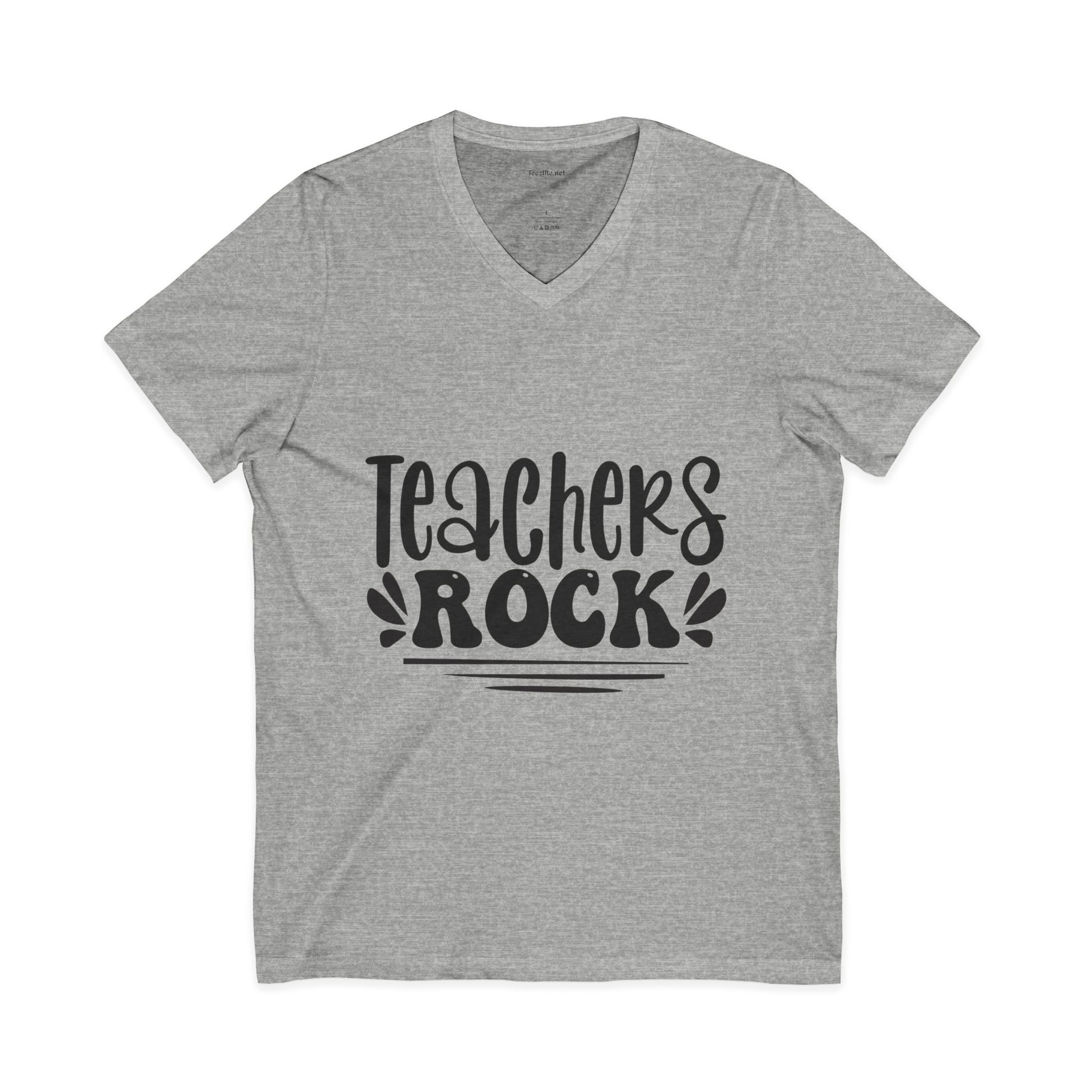 Teacher's Rock Unisex Jersey Short Sleeve V-Neck Tee