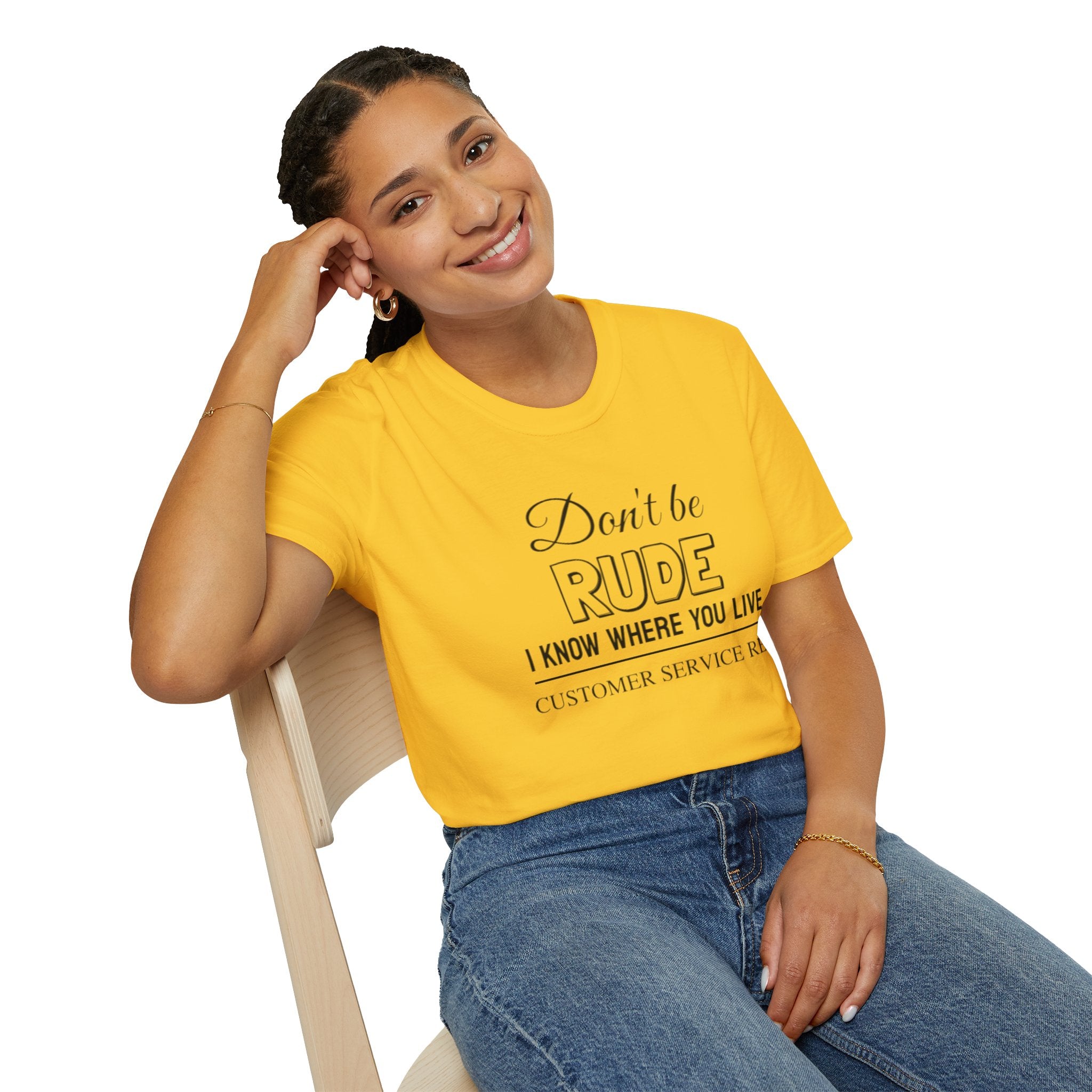 Don't be Rude  - Unisex Softstyle T-Shirt 100% Cotton Graphic