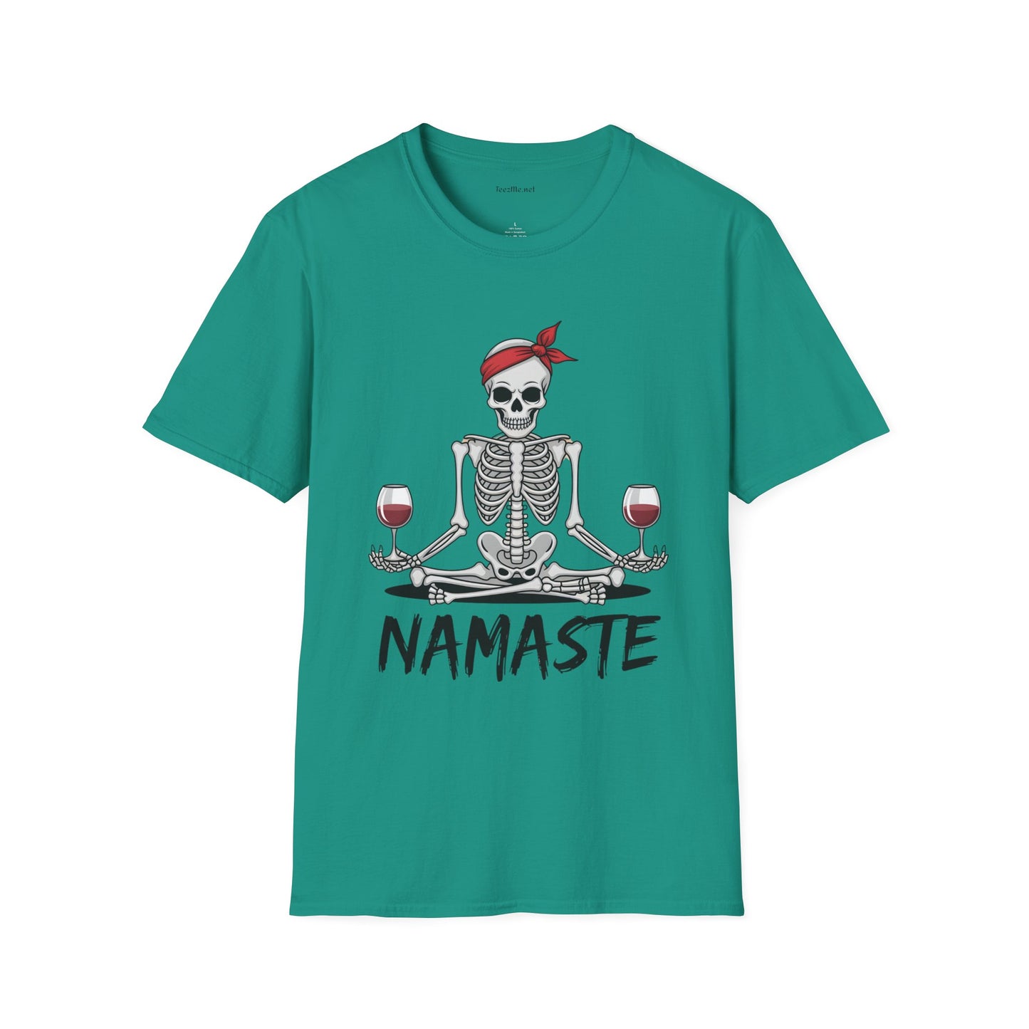 Namaste Skeleton - Unisex Softstyle T-Shirt 100% Cotton Graphic