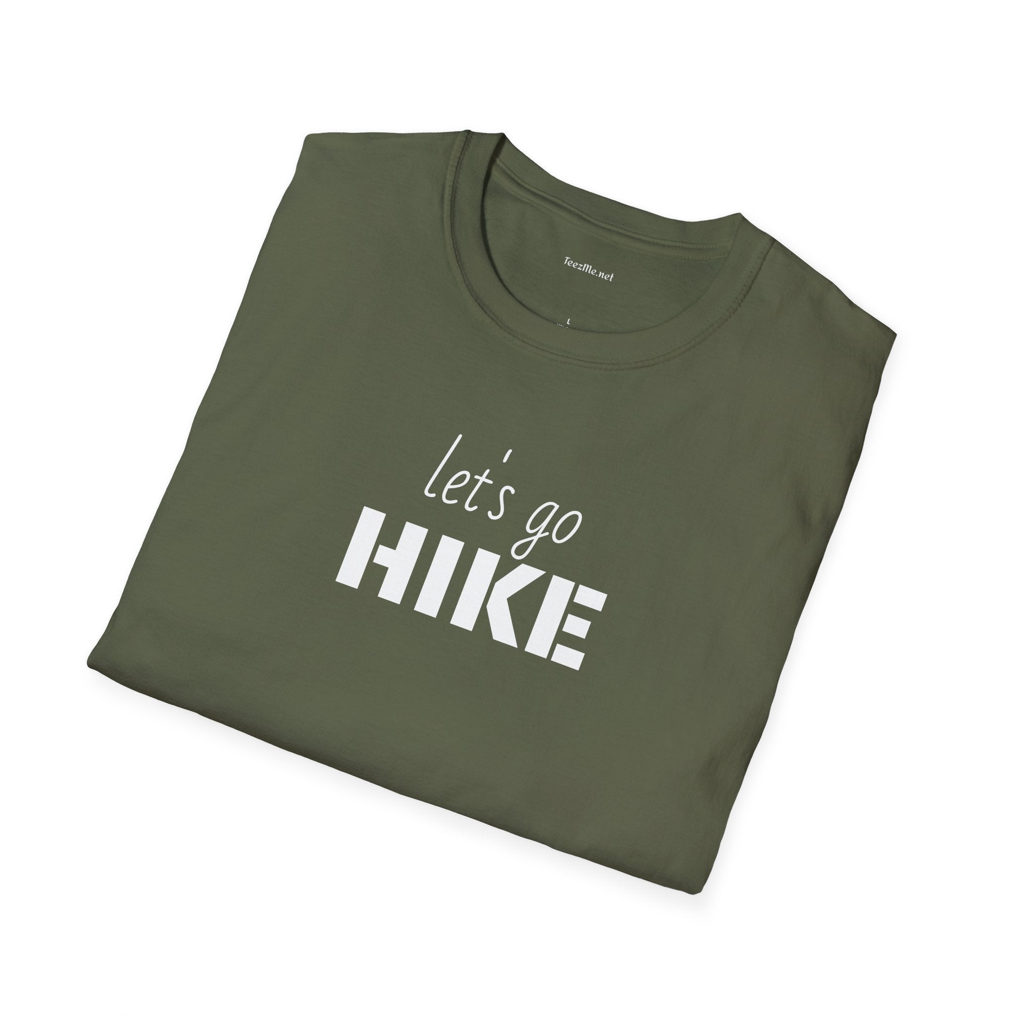 let's go HIKE - Unisex Softstyle T-Shirt 100% Cotton Graphic