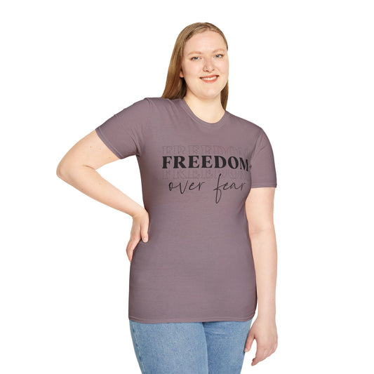 Freedom over Fear - Unisex Softstyle T-Shirt 100% Cotton Graphic