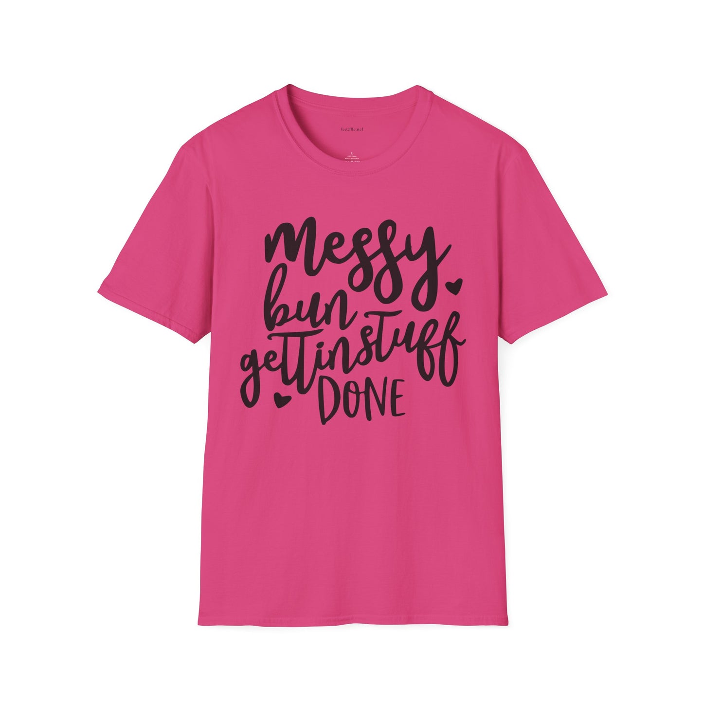 Messy Bun  - Unisex Softstyle T-Shirt 100% Cotton Graphic