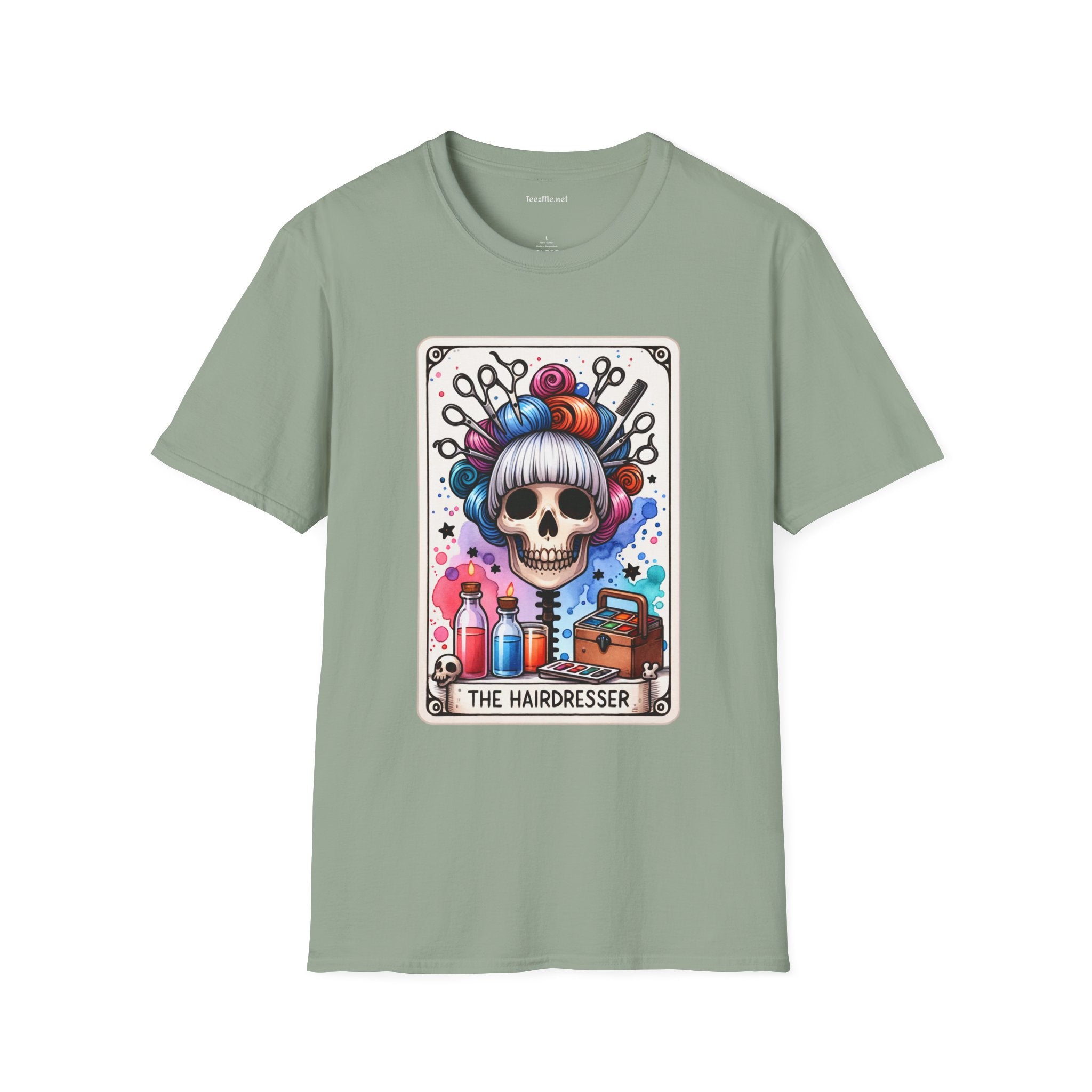 The Hairdresser Tarot Card Unisex Softstyle T-Shirt 100% Cotton Graphic