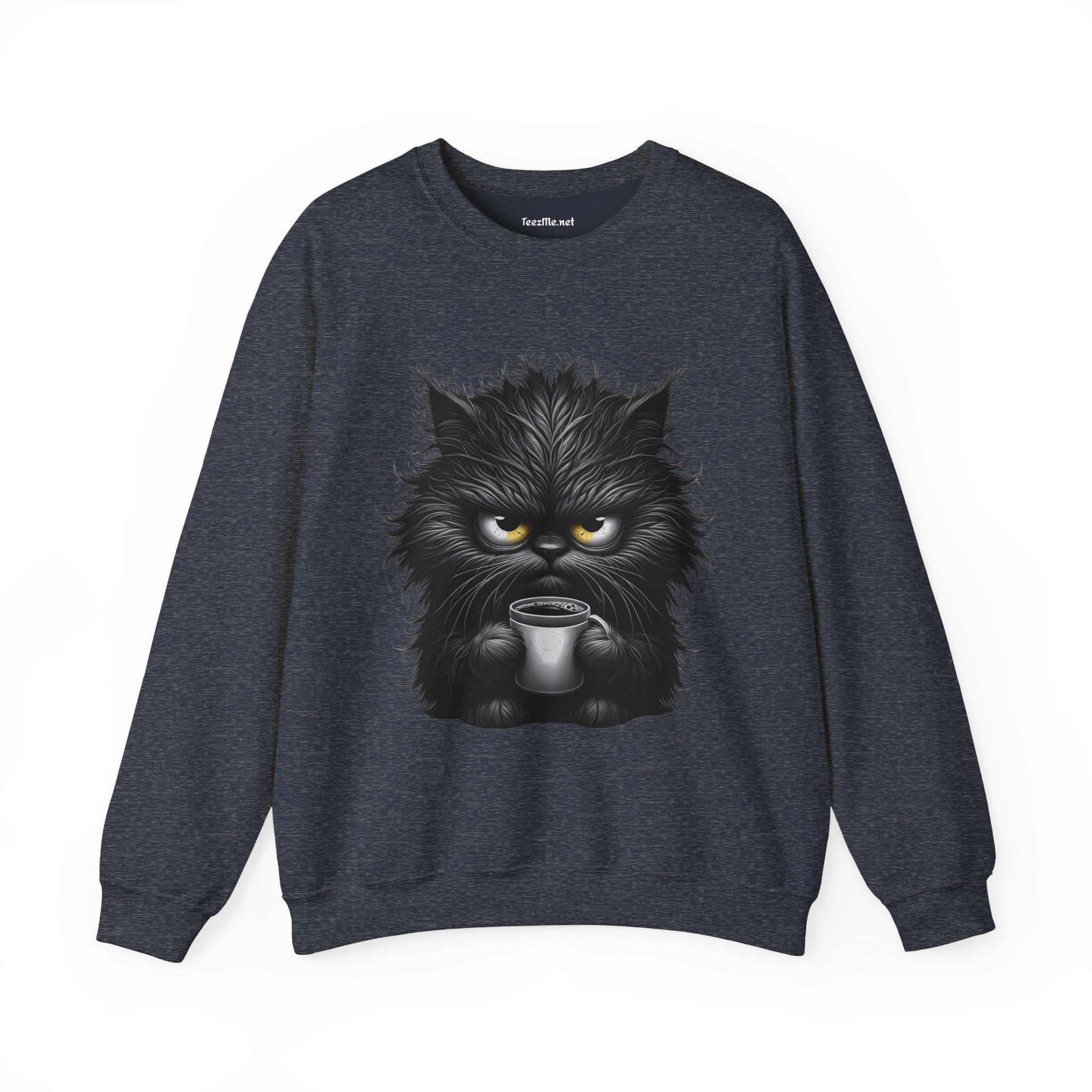 Adorable Grumpy Cat Unisex Heavy Blend™ Crewneck Sweatshirt Graphic