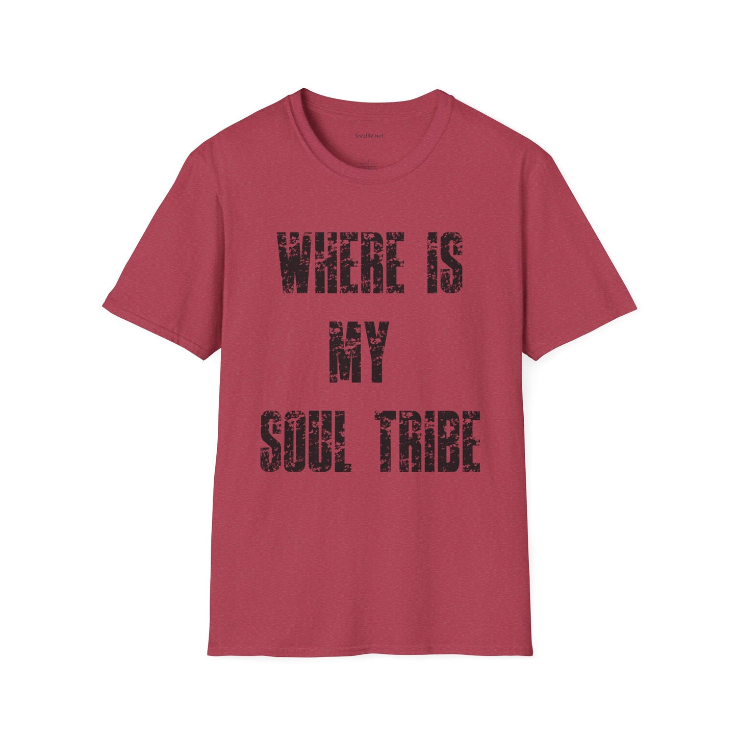 Where Is My Soul Tribe (Grunge) Unisex Soft Style T-Shirt 100% Cotton Graphic