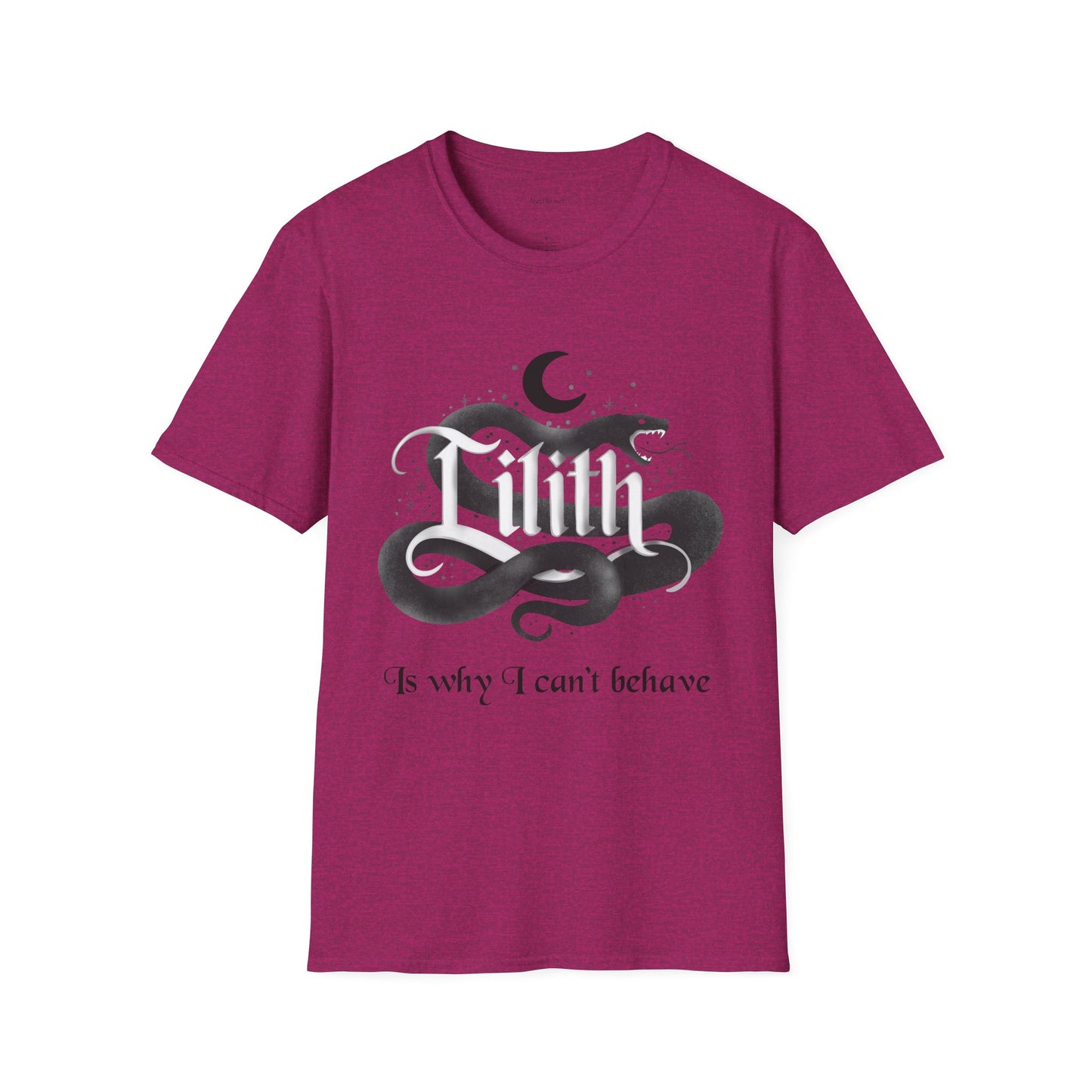 Lilith Is Why I Can't Behave Unisex Softstyle T-Shirt 100% Cotton Graphic
