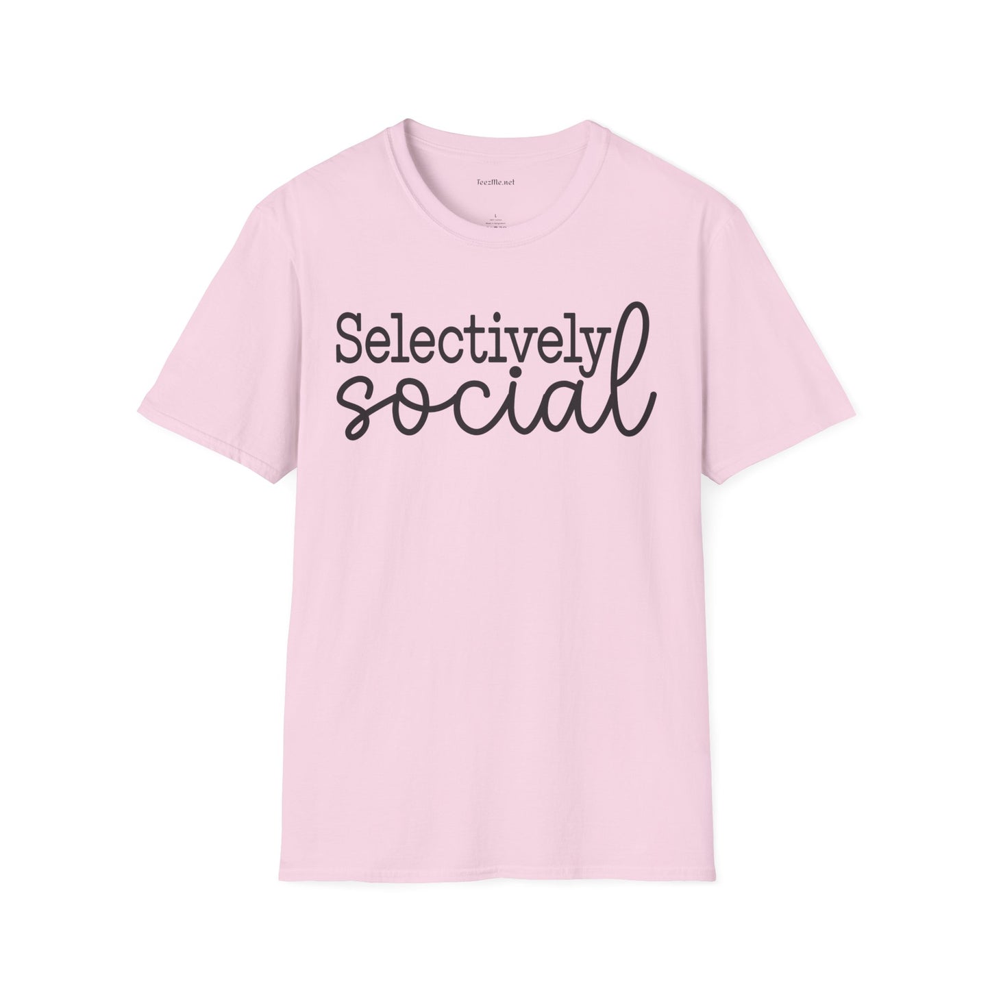 Selectively Social Unisex Softstyle T-Shirt 100% Cotton Graphic