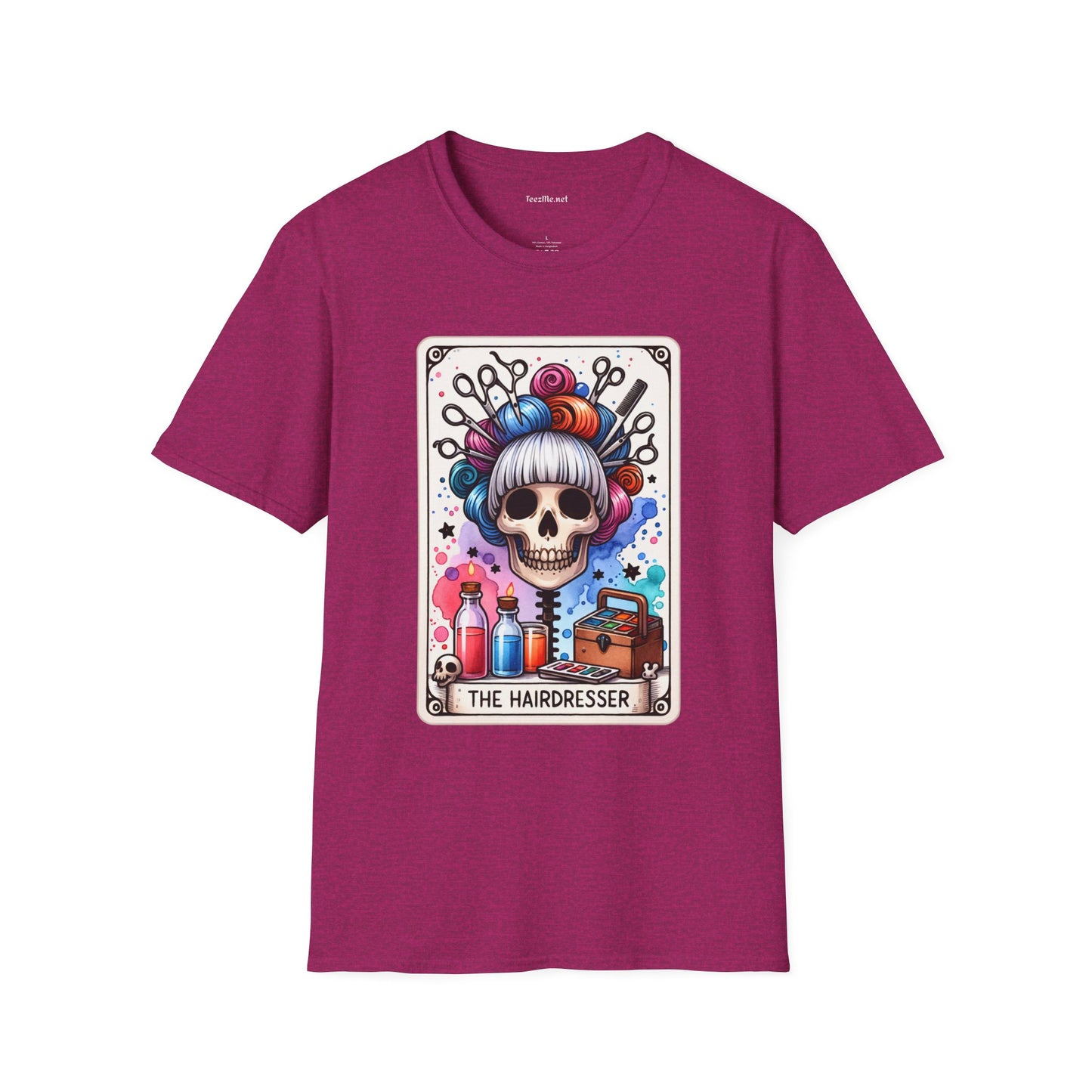 The Hairdresser Tarot Card Unisex Softstyle T-Shirt 100% Cotton Graphic