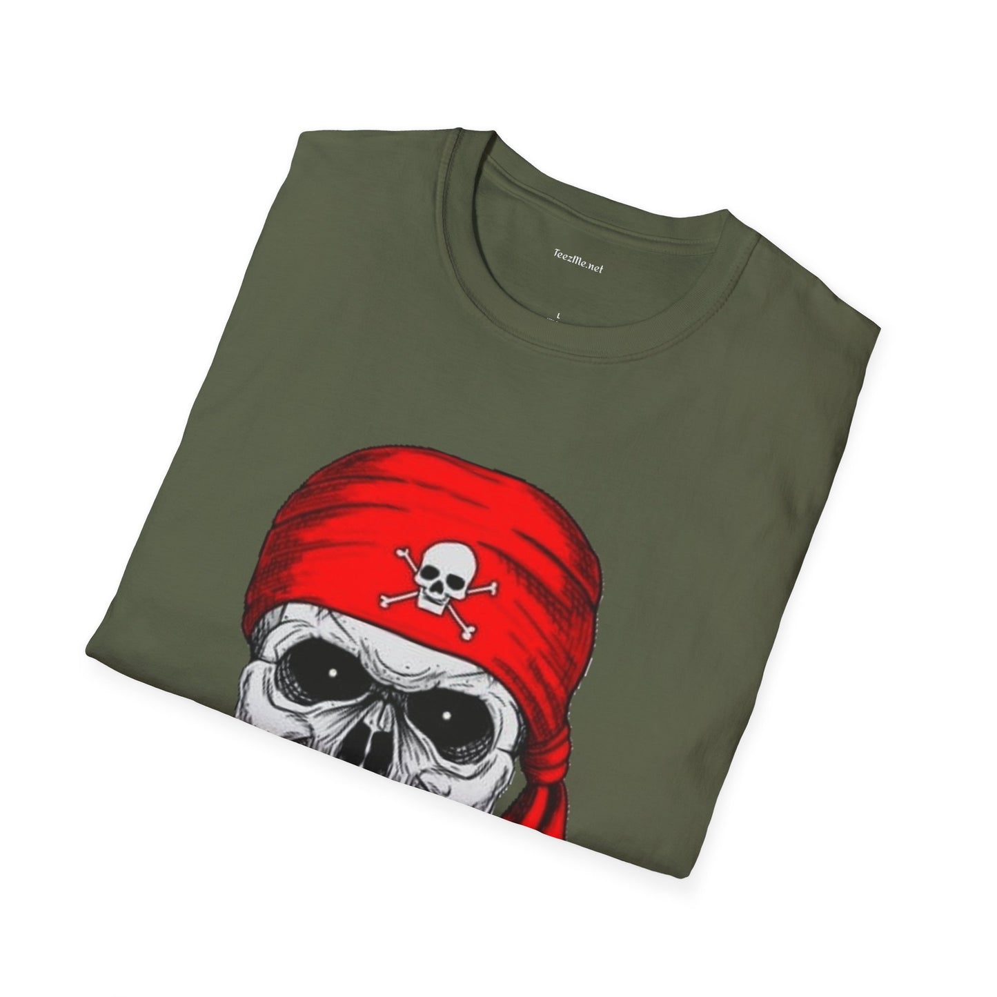 Pirate- Unisex Softstyle T-Shirt 100% Cotton Graphic