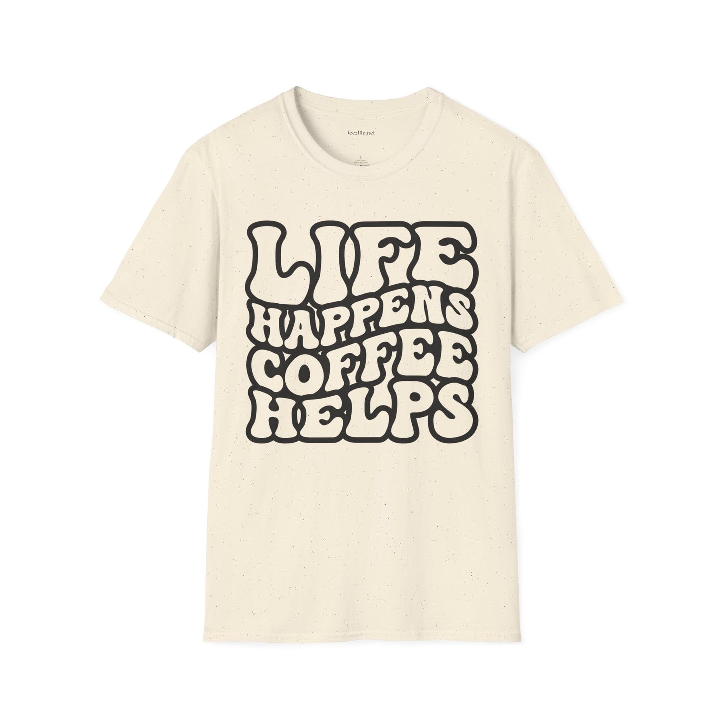 Life Happens Coffee Helps Unisex Softstyle T-Shirt 100% Cotton