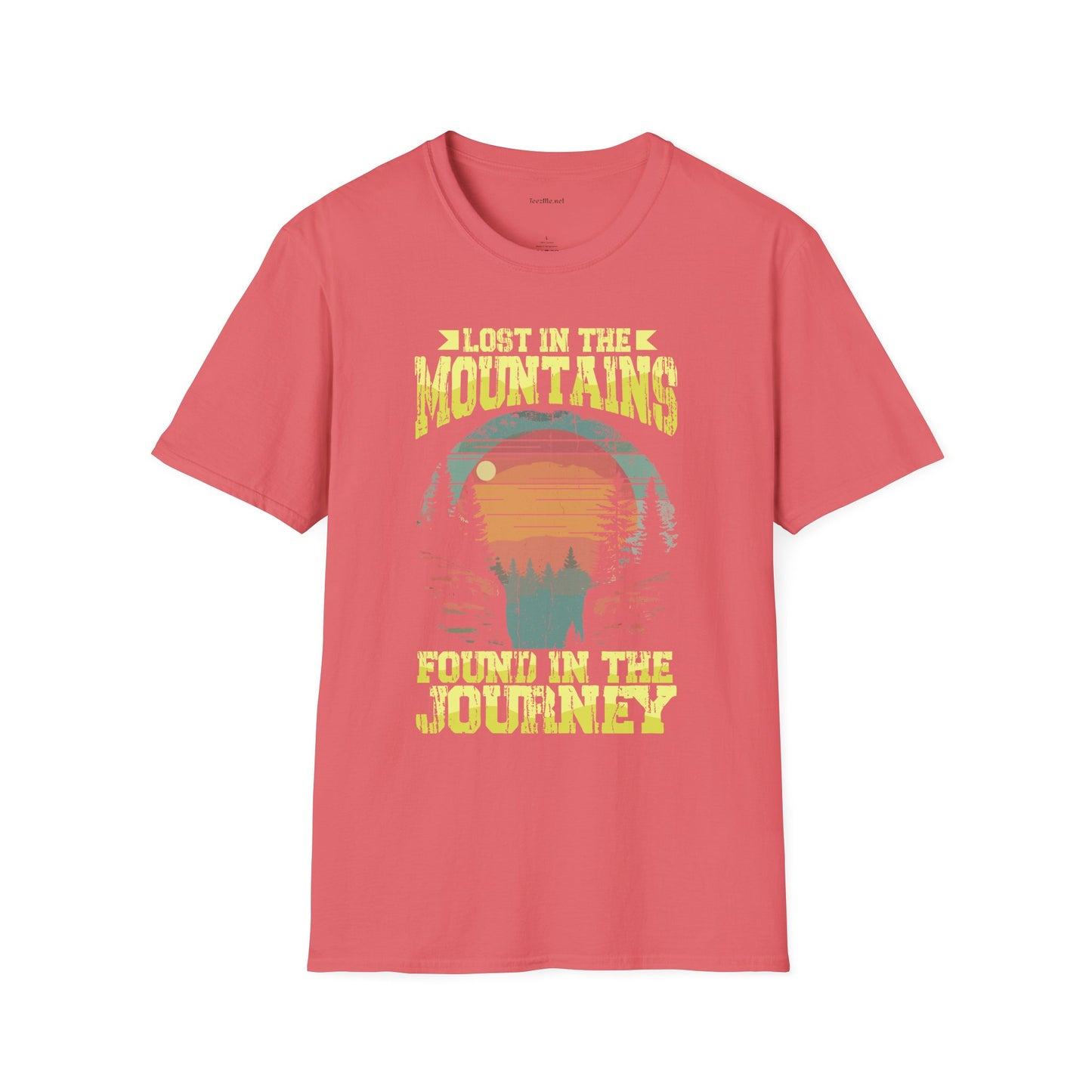 Lost in the Mountain - Unisex Softstyle T-Shirt 100% Cotton Graphic
