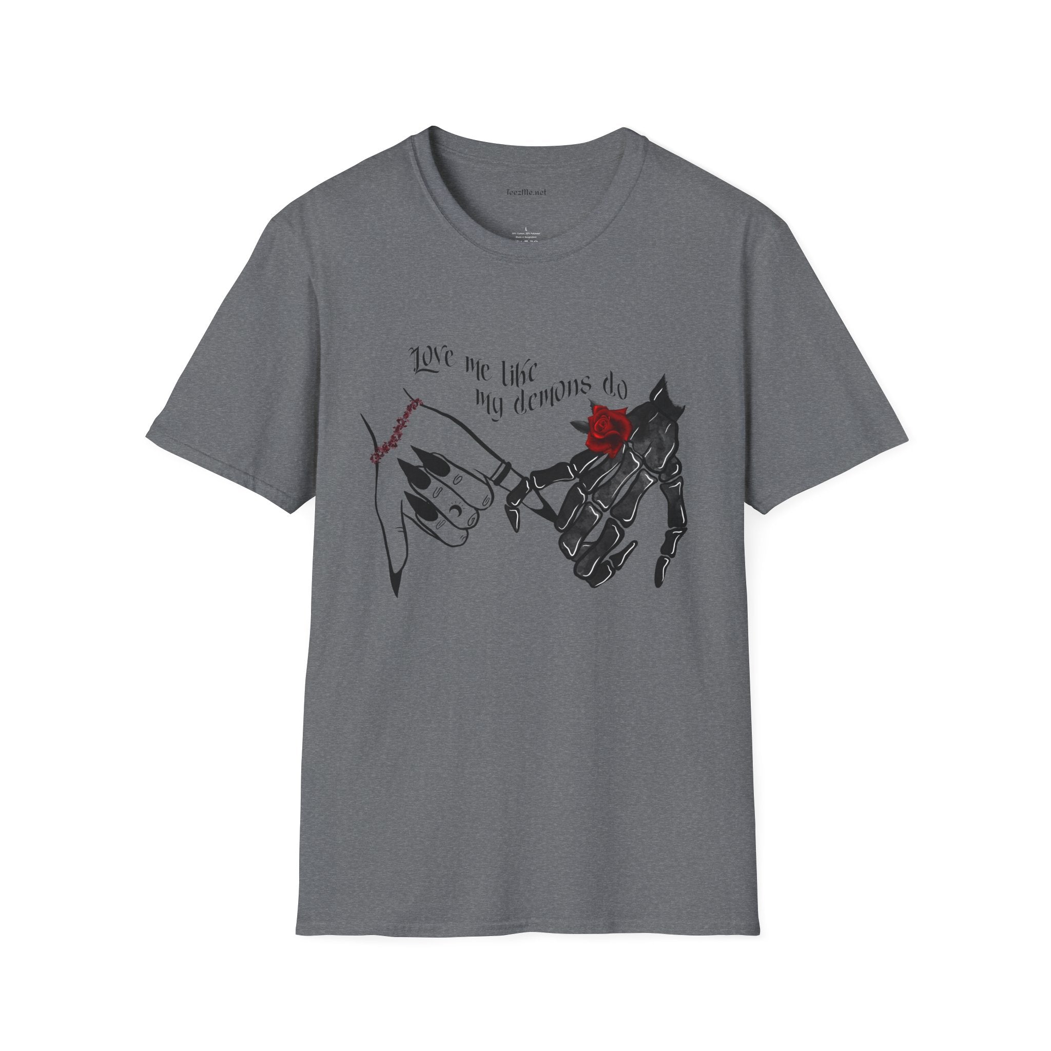 Love Me Like My Demons Do Unisex Softstyle T-Shirt 100% Cotton Graphic