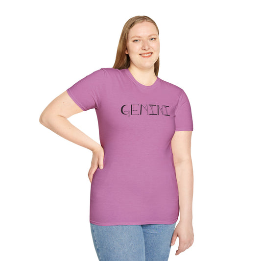 Gemini Zodiac - Unisex Softstyle T-Shirt 100% Cotton Graphic