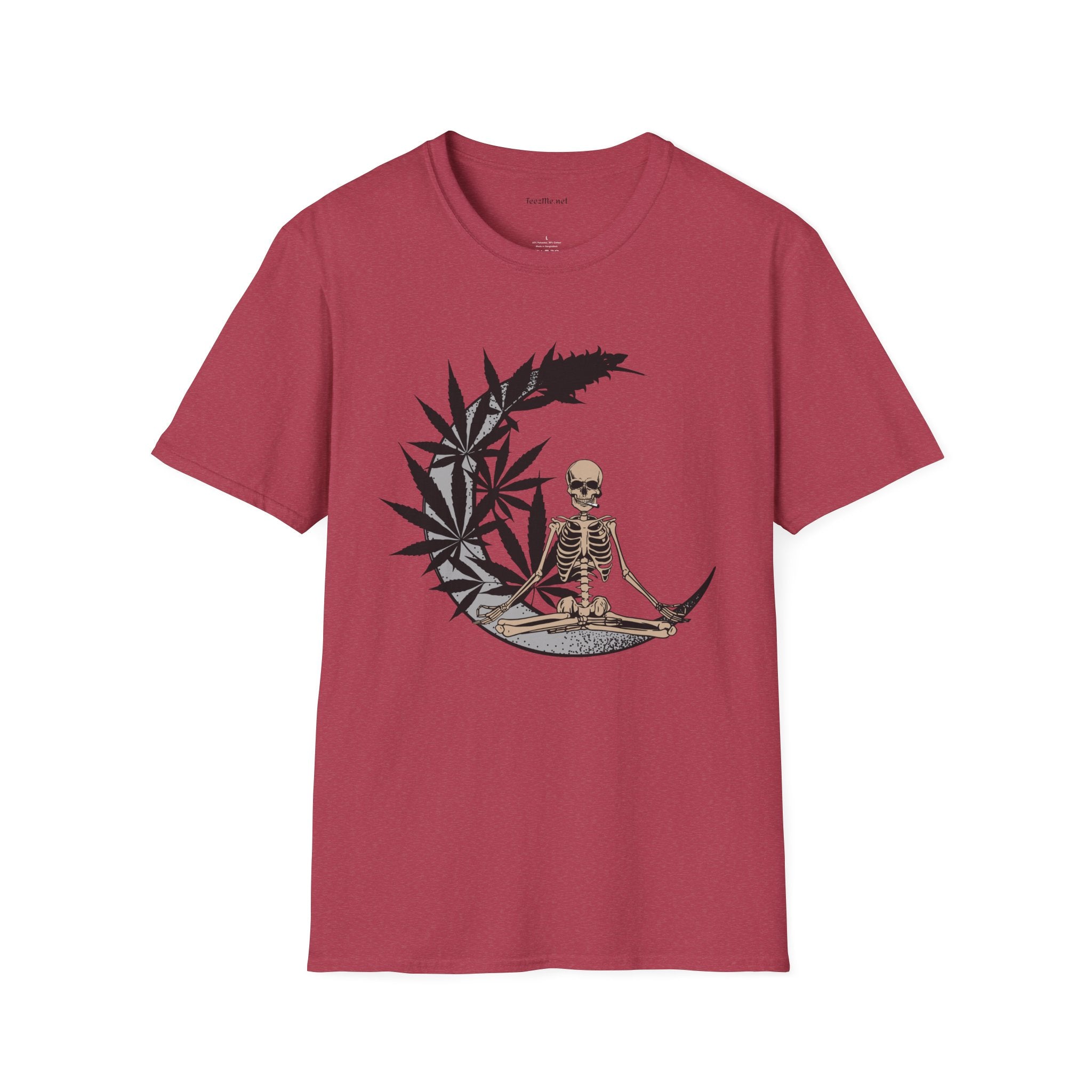Smoking Skeleton - Unisex Softstyle T-Shirt 100% Cotton Graphic