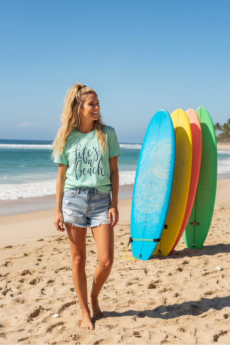 Life's a Beach T-Shirt — Casual Coastal Graphic Tee