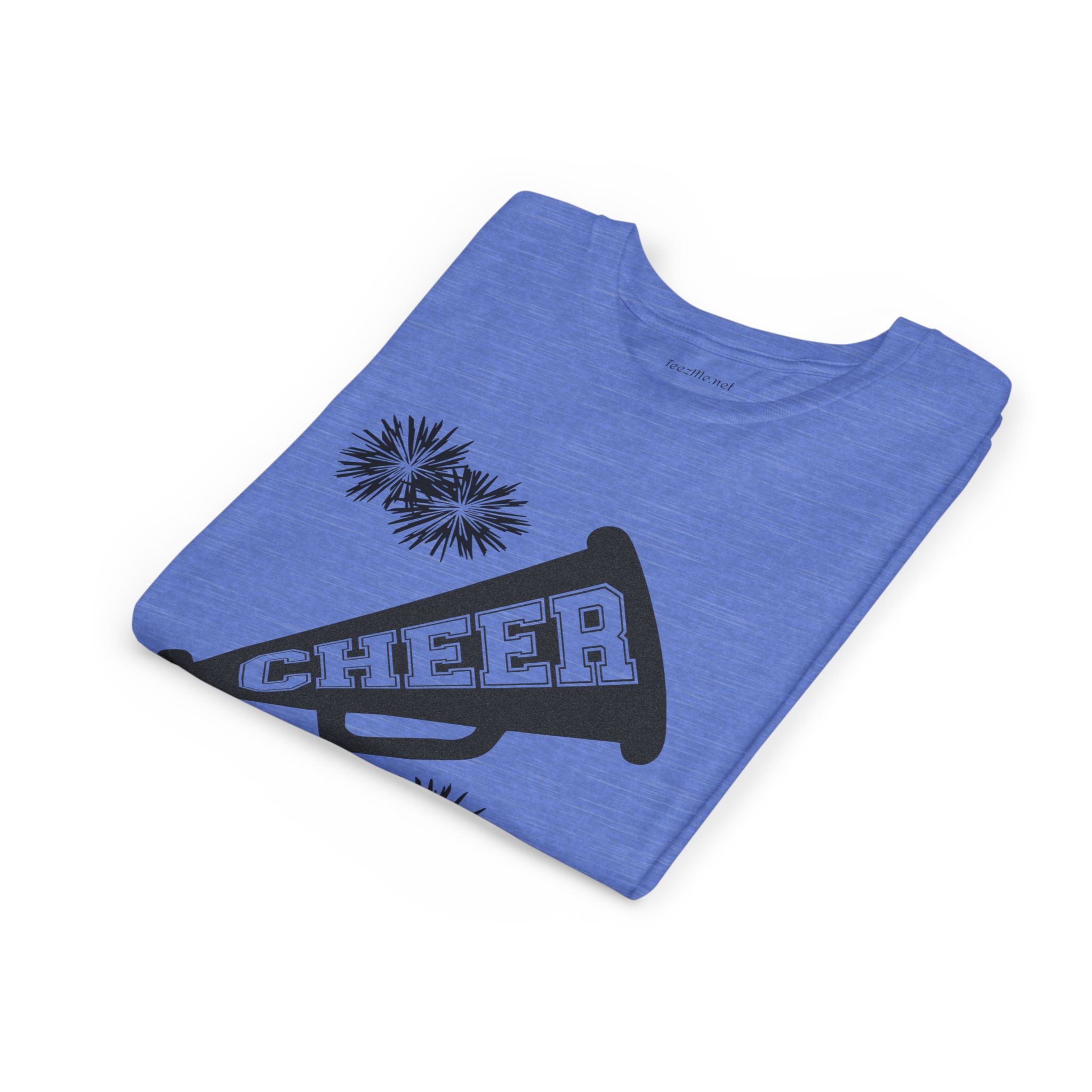 Youth Cheer Megaphone T‑Shirt – Pom Pom Cheerleader Tee