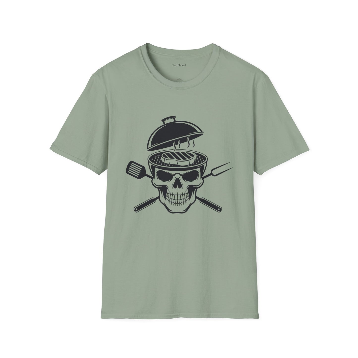 Grilling Skeleton Unisex Softstyle T-Shirt 100% Cotton Graphic