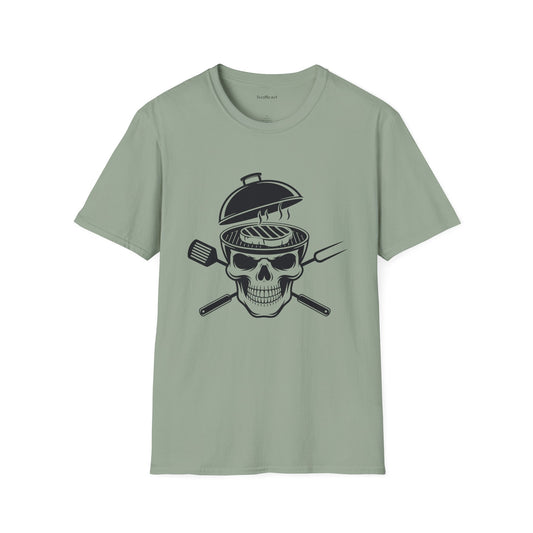Grilling Skeleton Unisex Softstyle T-Shirt 100% Cotton Graphic