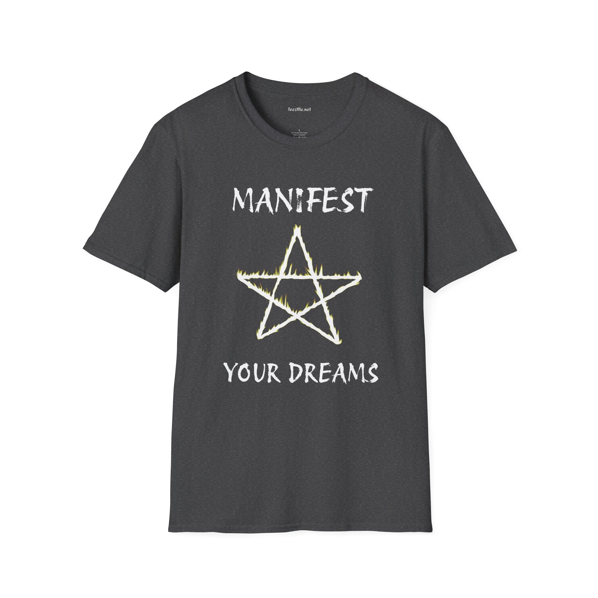 Manifest Your Dreams with Star - Unisex Softstyle T-Shirt 100% Cotton Graphic