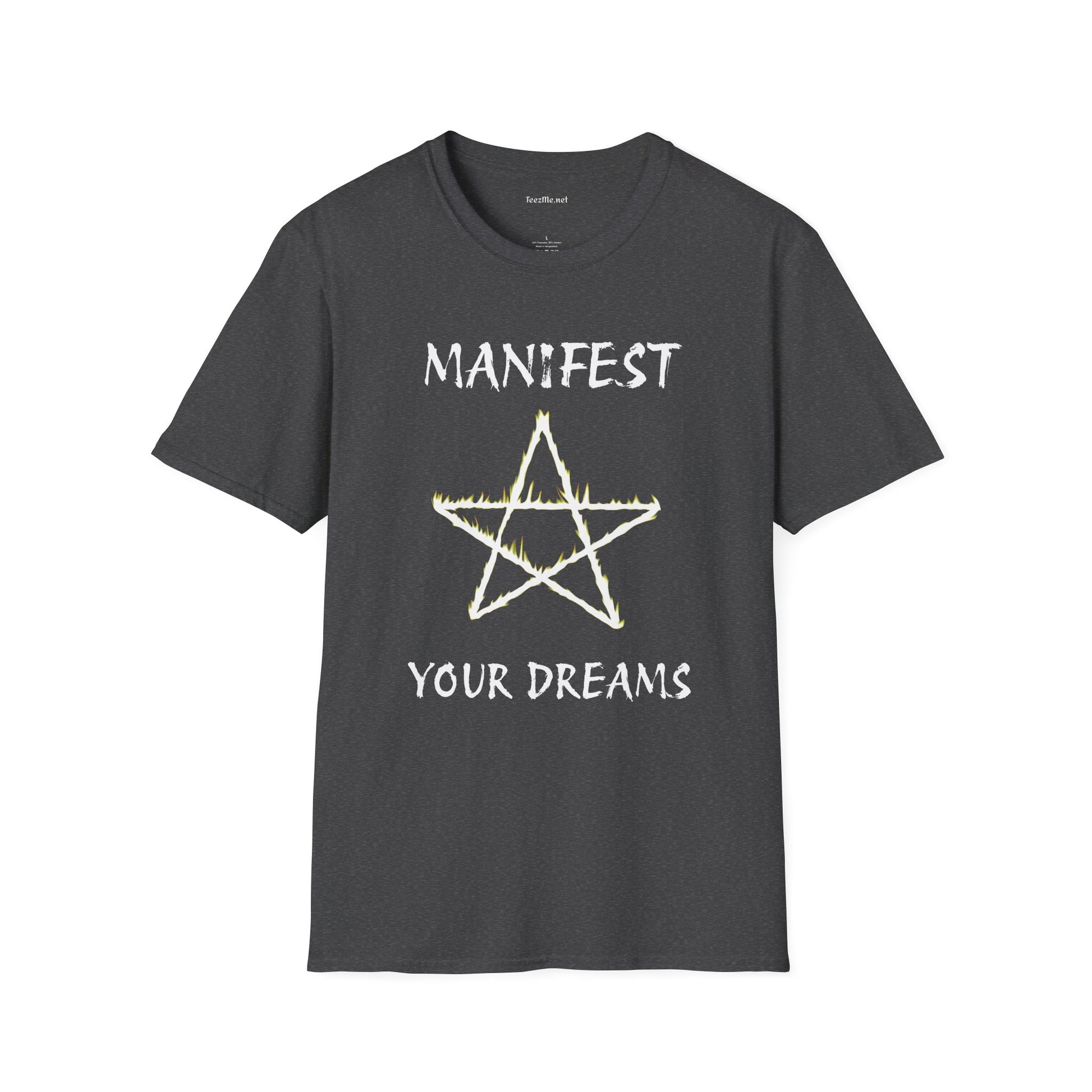 Manifest Your Dreams with Star - Unisex Softstyle T-Shirt 100% Cotton Graphic