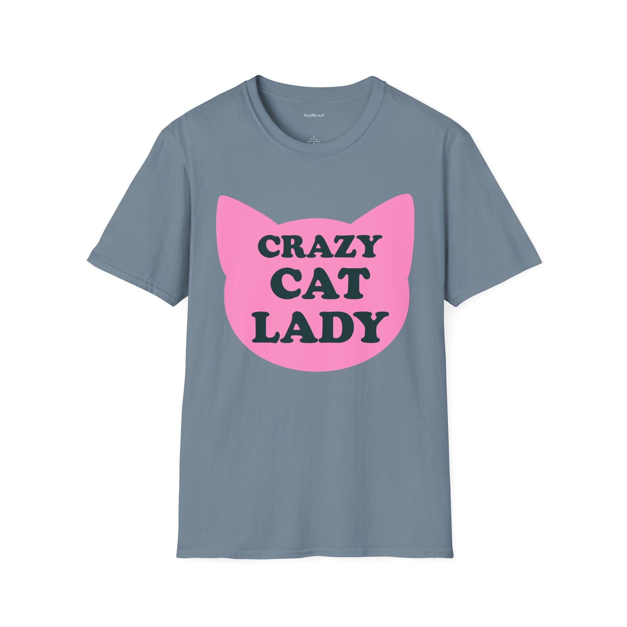 Crazy Cat Lady Unisex Softstyle T-Shirt 100% Cotton Graphic