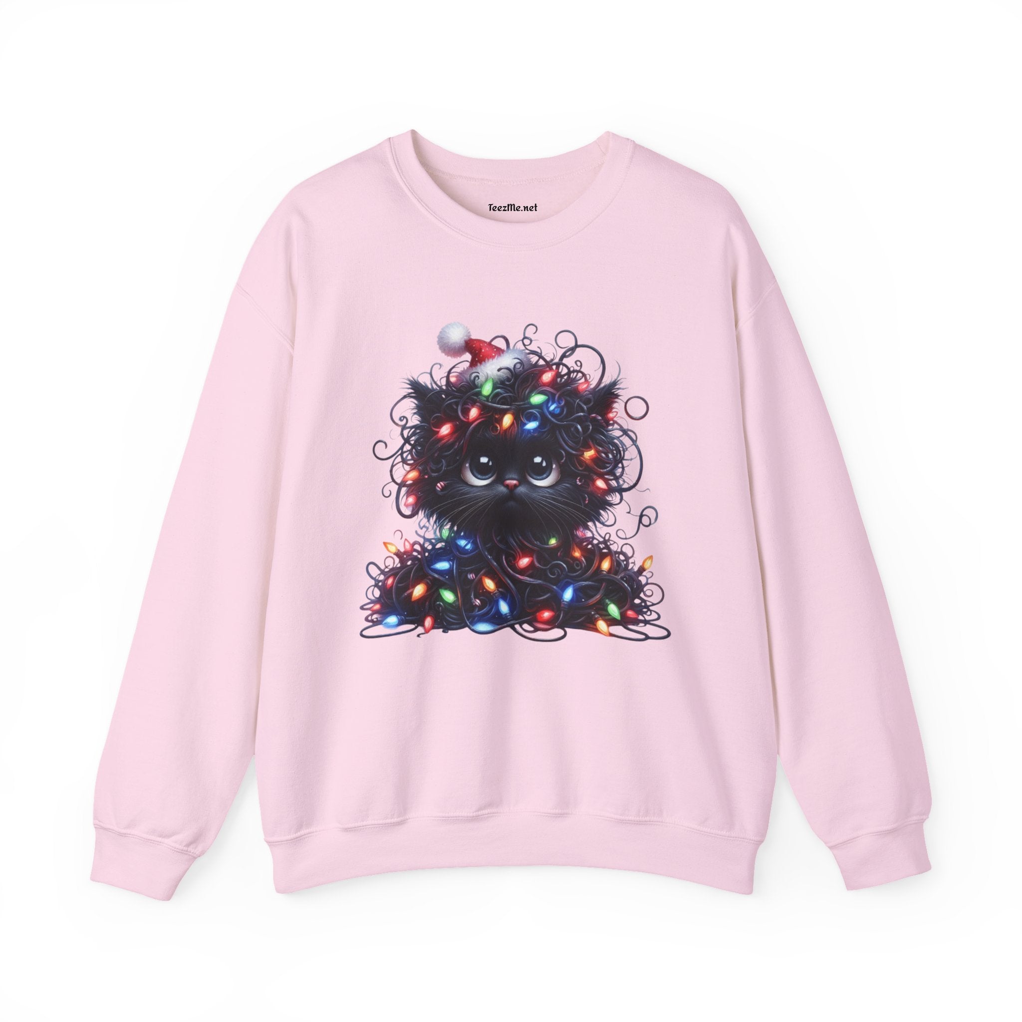 Funny Christmas Black Cat 02 Unisex Heavy Blend™ Crewneck Sweatshirt