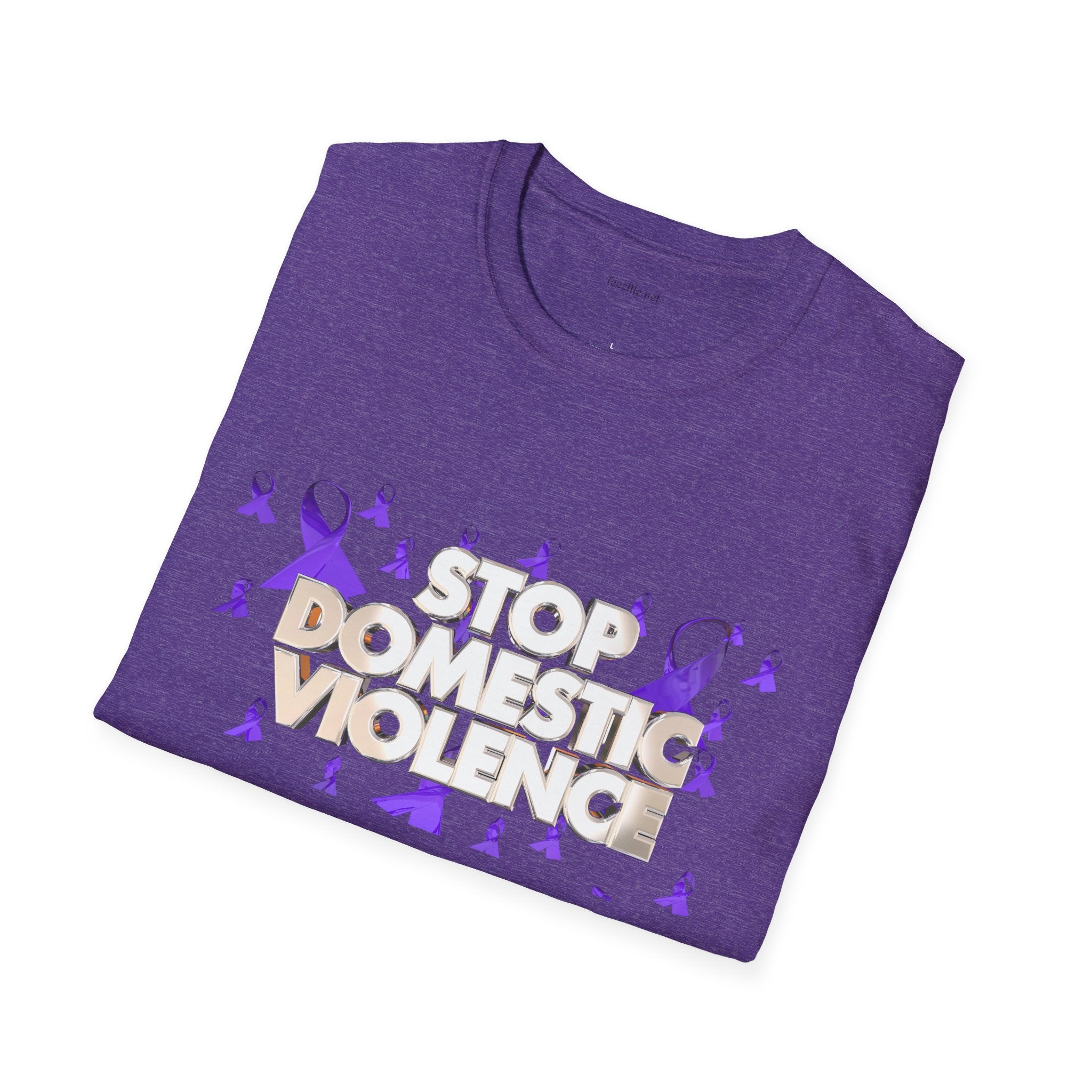 STOP DOMESTIC VIOLENCE - Unisex Softstyle T-Shirt 100% Cotton Graphic