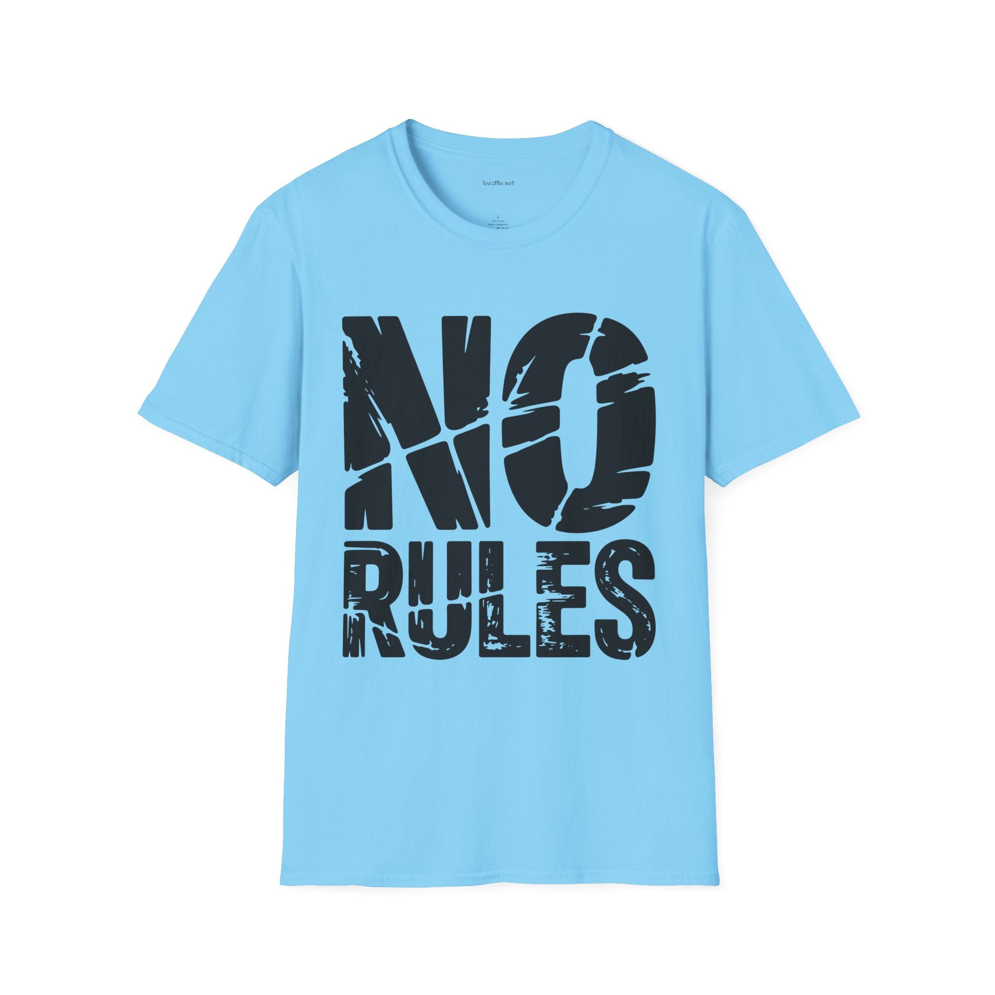 T-Shirt — "NO RULES" Bold Graphic Tee (Edgy Streetwear, Rebellious Statement Shirt)