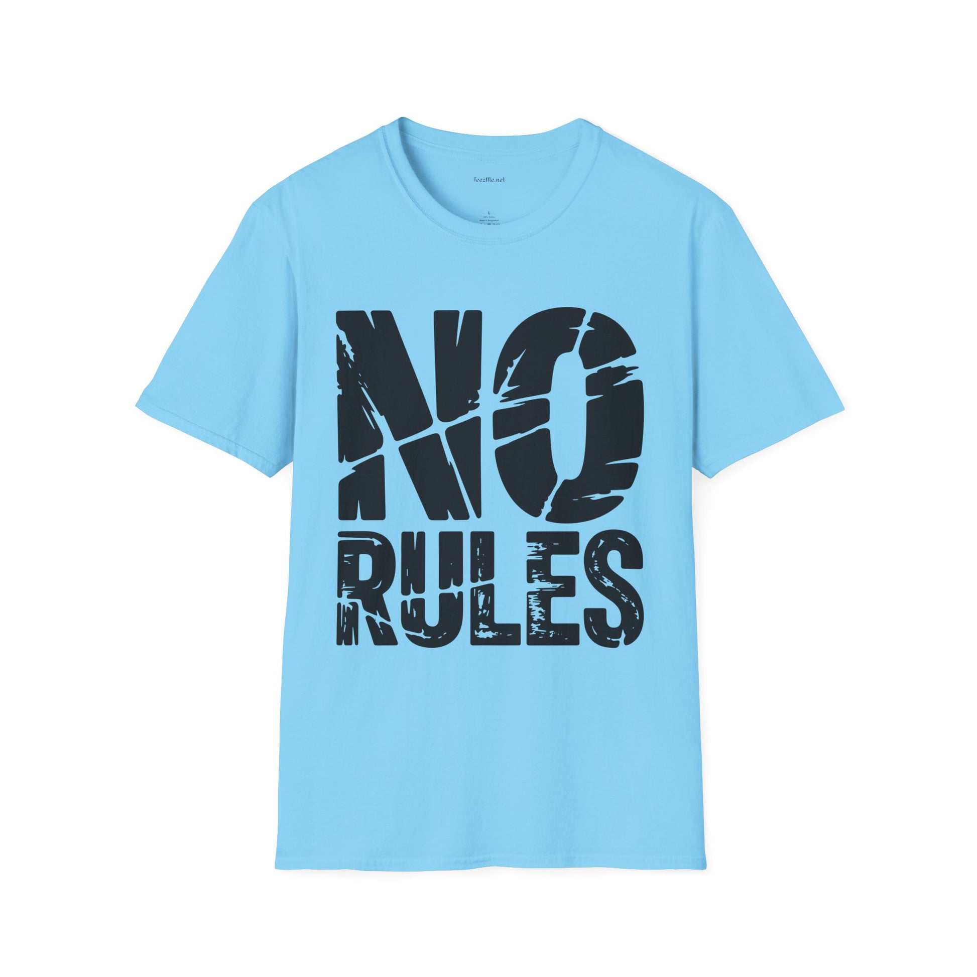 T-Shirt — "NO RULES" Bold Graphic Tee (Edgy Streetwear, Rebellious Statement Shirt)