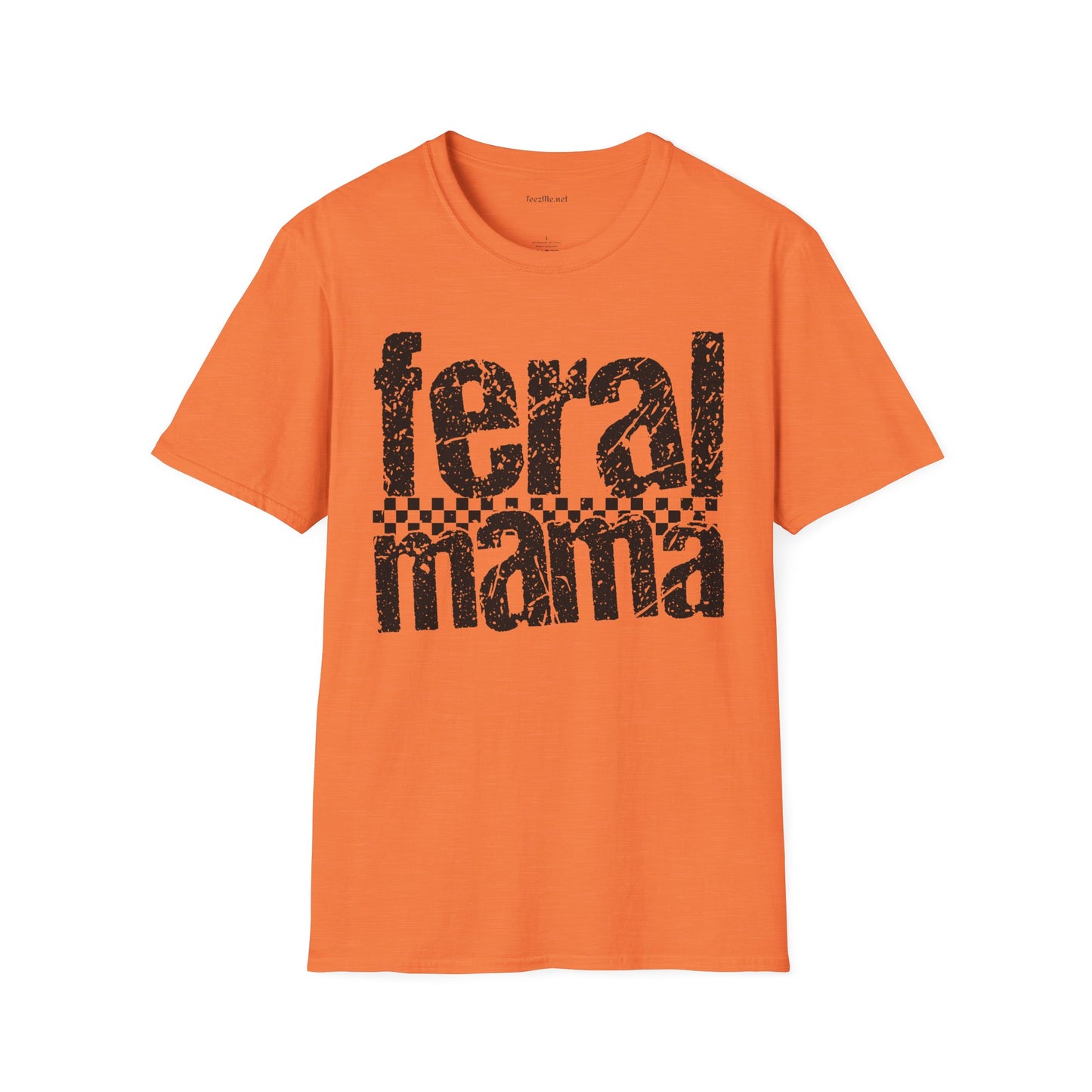 Feral Mama 01 Unisex SoftStyle T-Shirt 100% Cotton Graphic