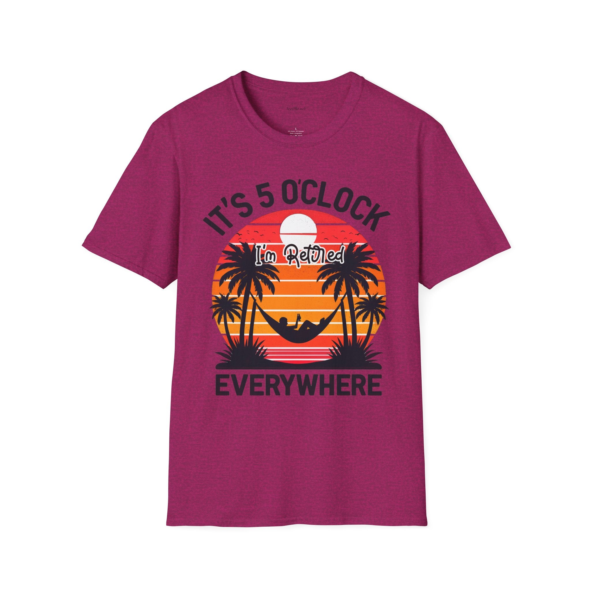 Retired - It's 5 - Unisex Softstyle T-Shirt 100% Cotton Graphic