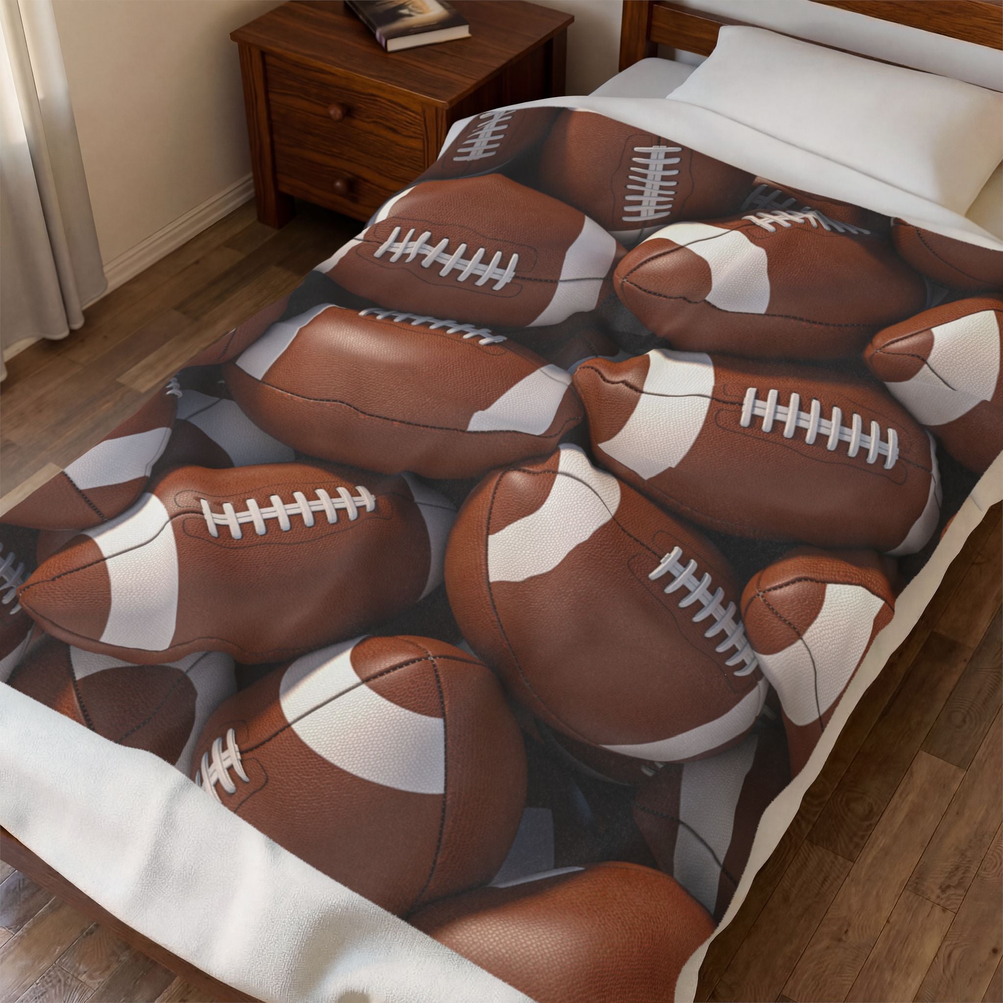 Football - Velveteen Plush Blanket