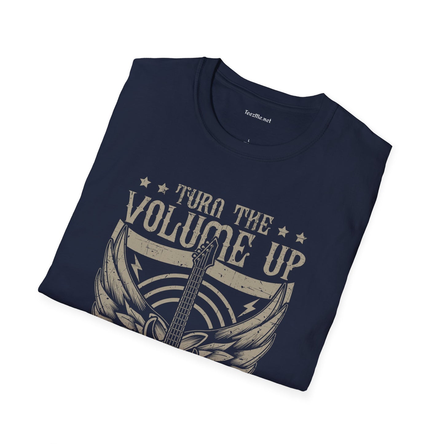 Turn the Volume Up Unisex SoftStyle T-Shirt 100% Cotton Graphic Music