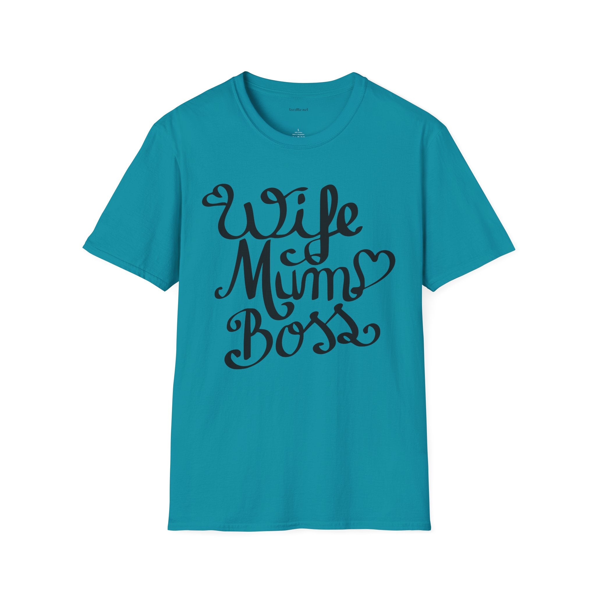 Wife Mum Boss - Unisex Softstyle T-Shirt 100% Cotton Graphic