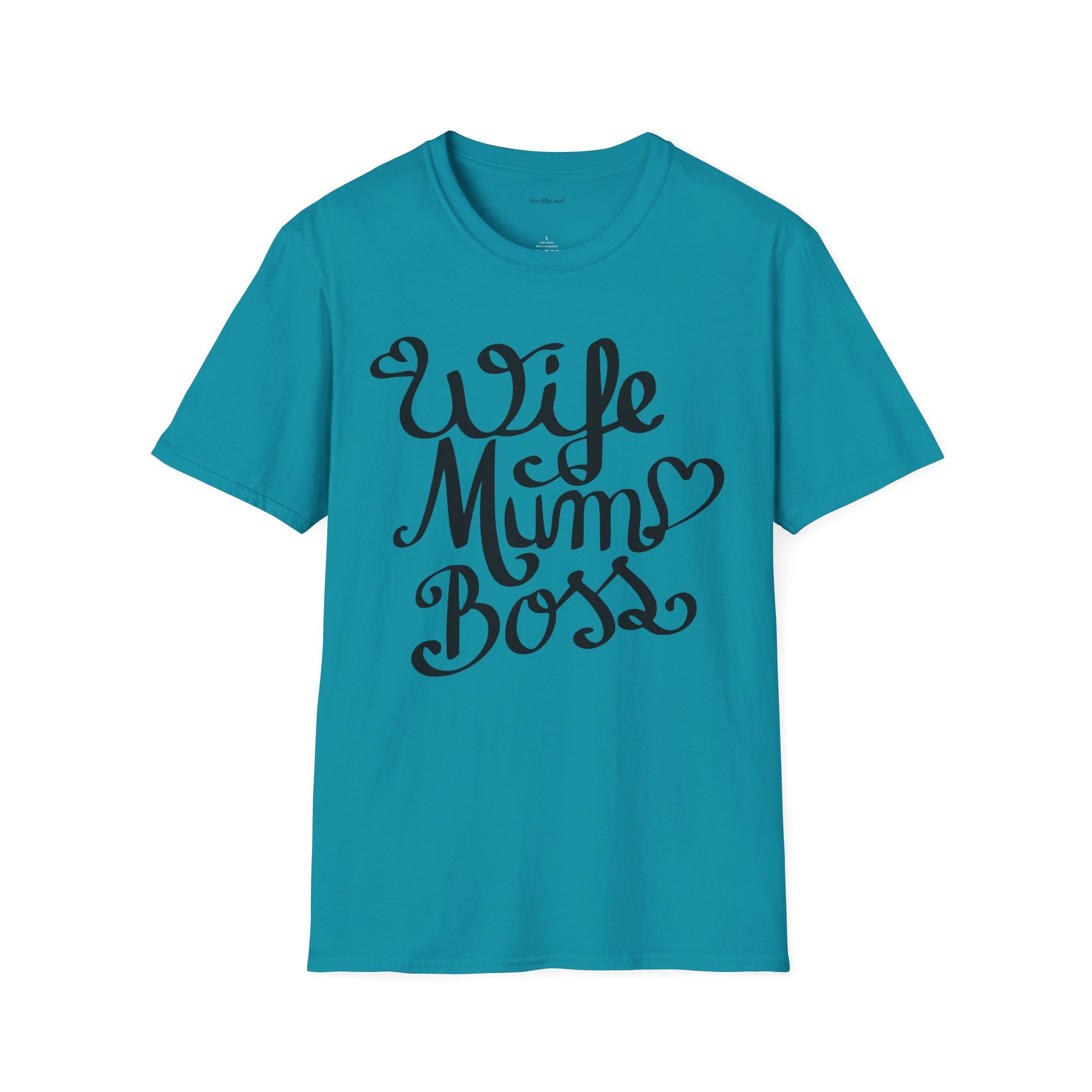 Wife Mum Boss - Unisex Softstyle T-Shirt 100% Cotton Graphic