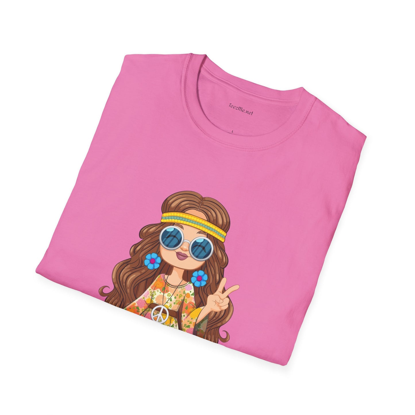 Hippie Girl - Unisex Ultra Cotton Tee 100% Cotton Graphic