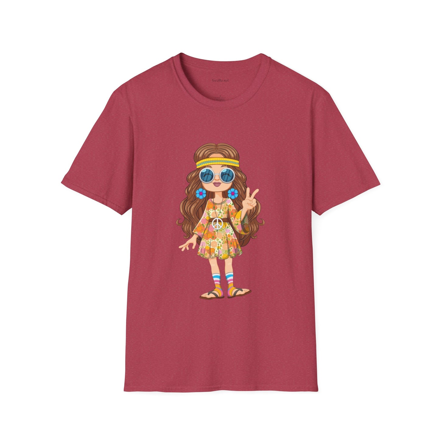Hippie Girl - Unisex Ultra Cotton Tee 100% Cotton Graphic