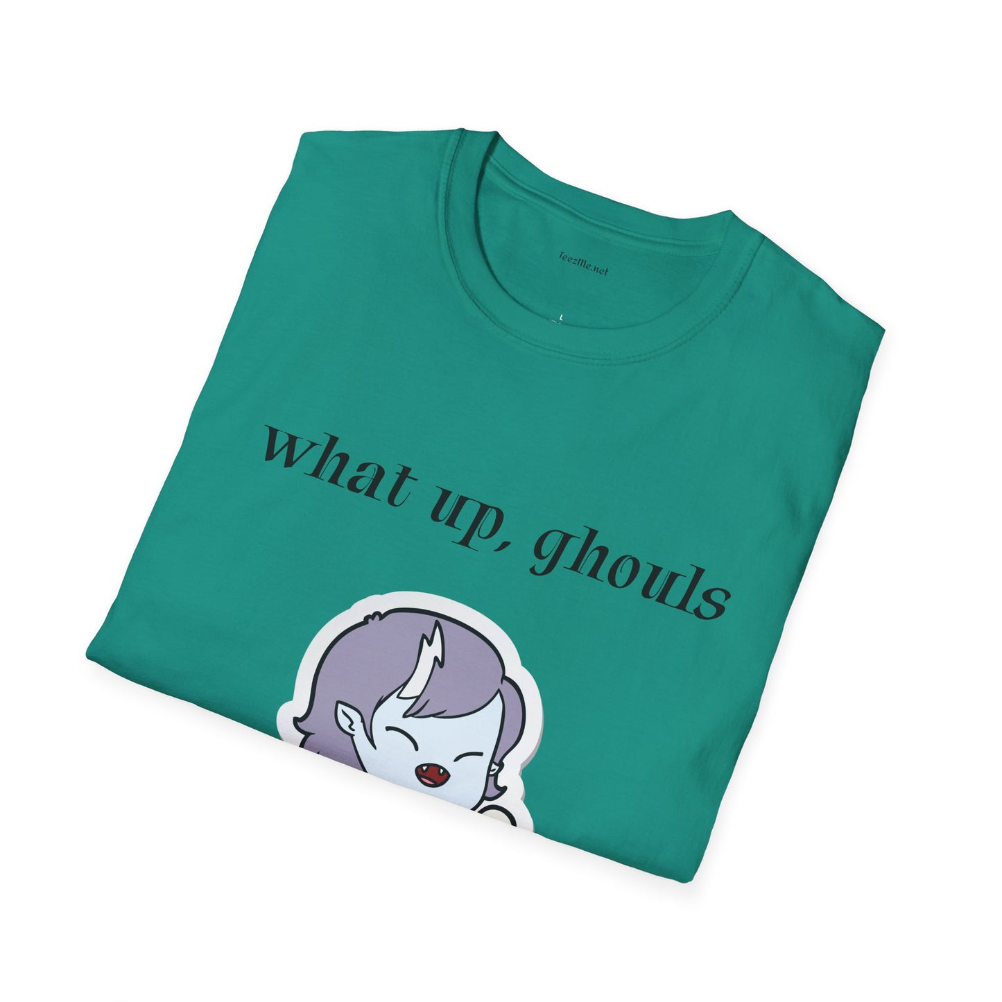 What up, ghouls - Unisex Softstyle T-Shirt 100% Cotton Graphic