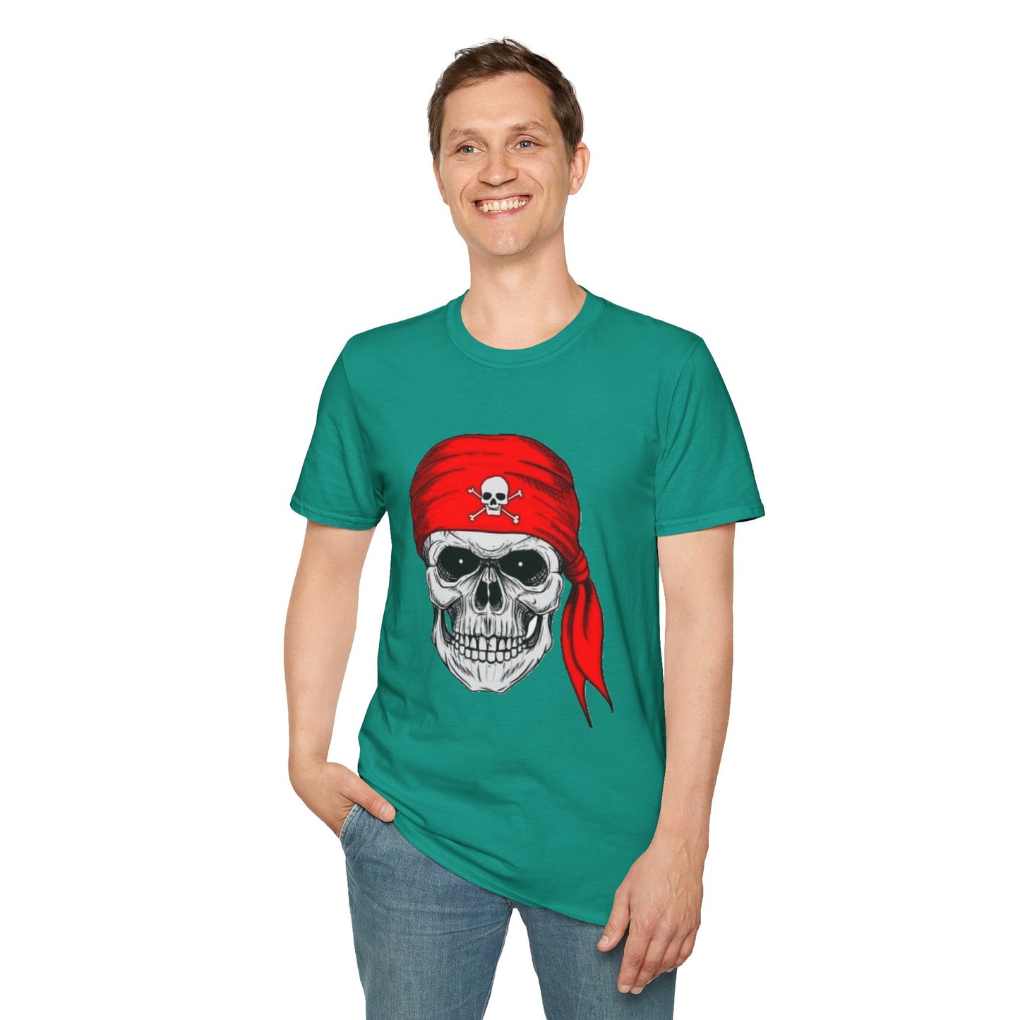 Pirate- Unisex Softstyle T-Shirt 100% Cotton Graphic