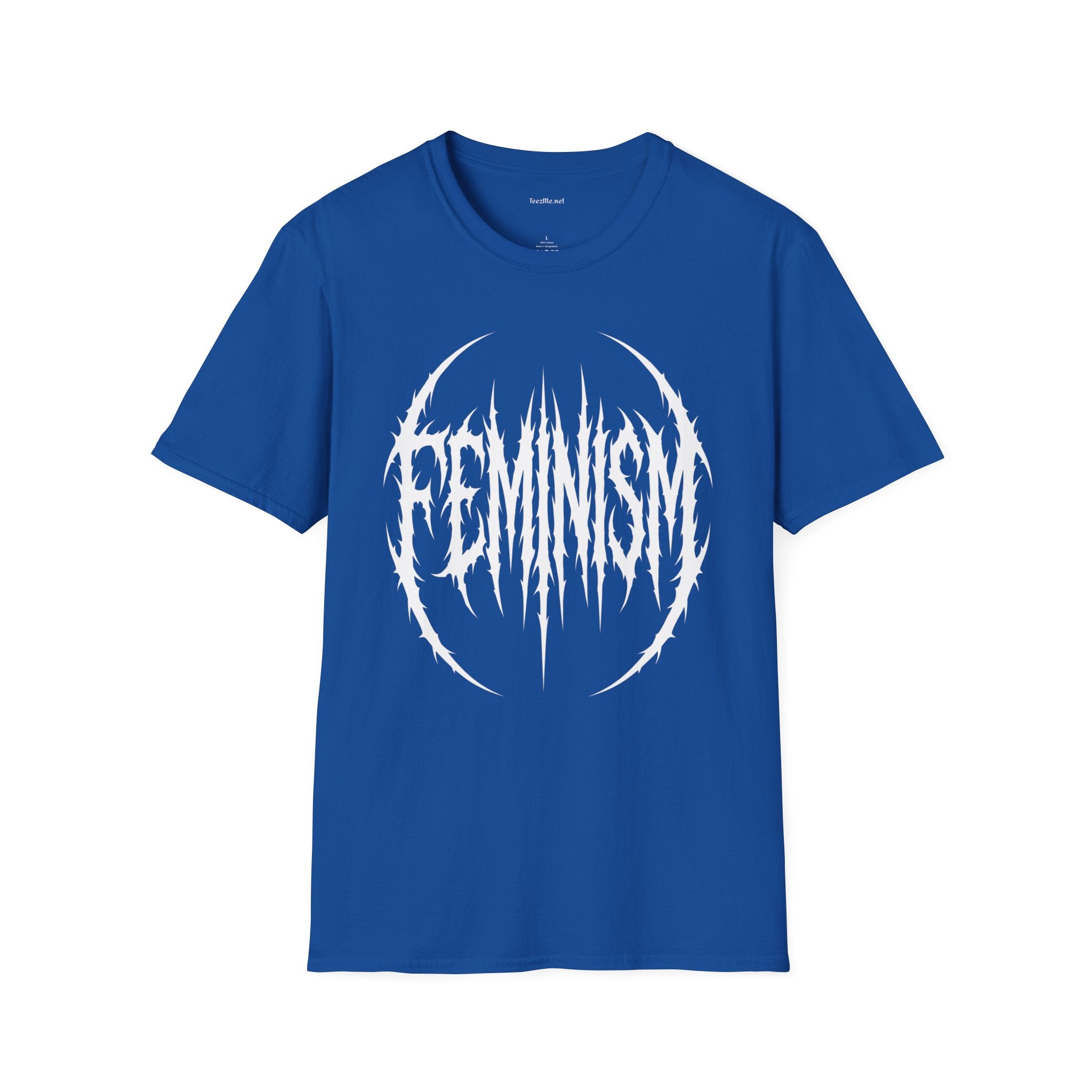 Feminism Black Metal Logo T-Shirt — Gothic Feminist Statement Tee